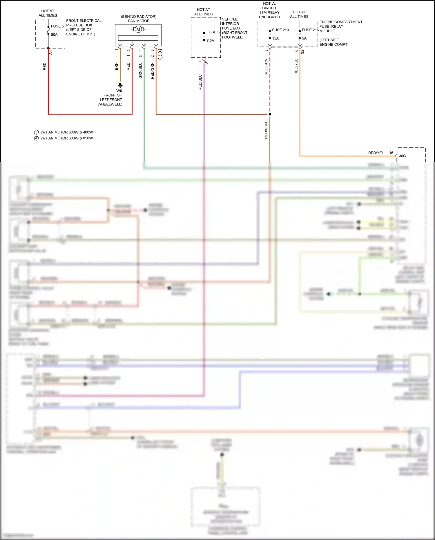 Wiring diagram engine controls system for Mercedes-Benz CLA-class C117/X117 facelift (2016-2019) (3 of 3)