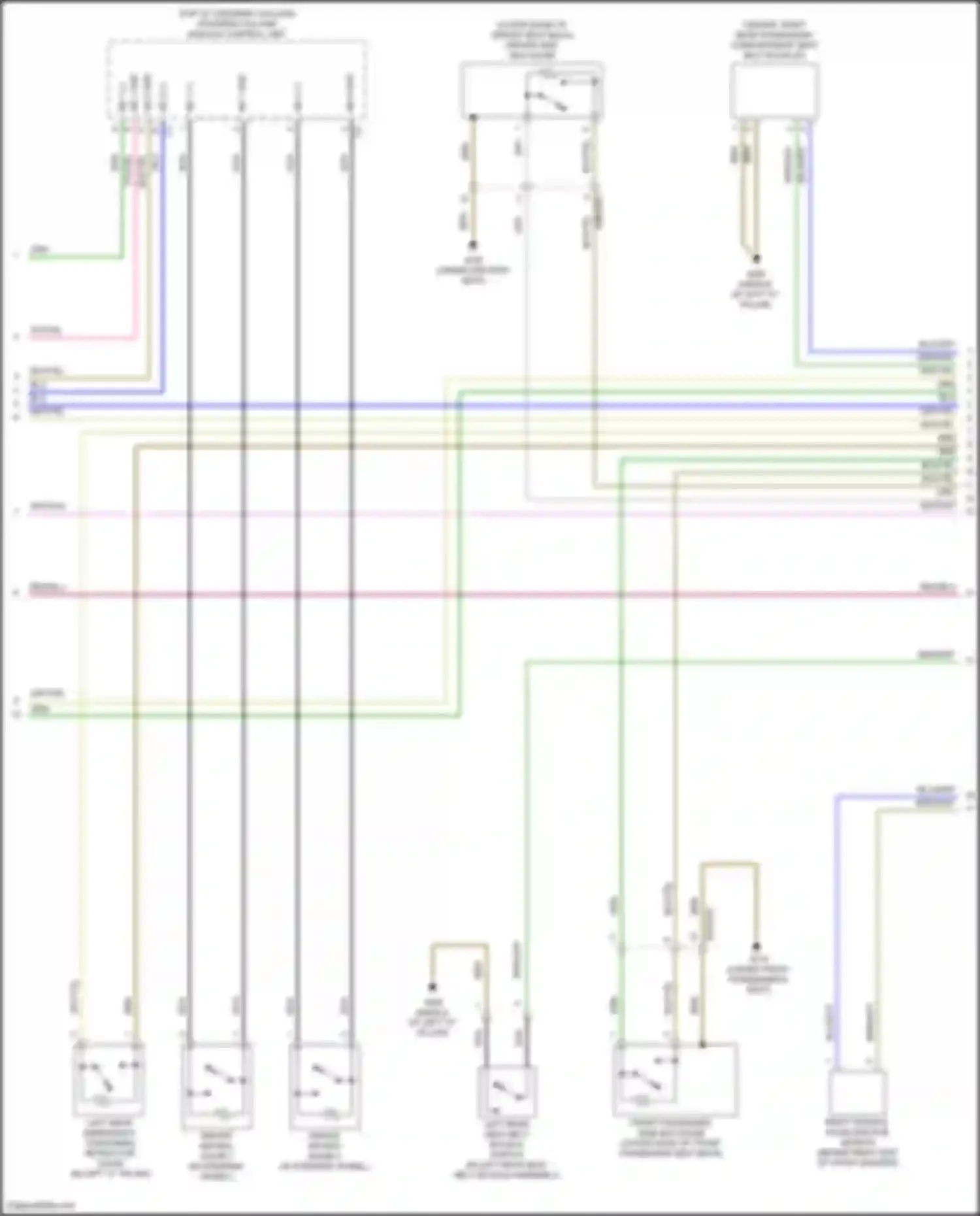 CLA-class Mercedes-Benz C118 (2019-2023): Supplemental restraint circuit (3 of 4)