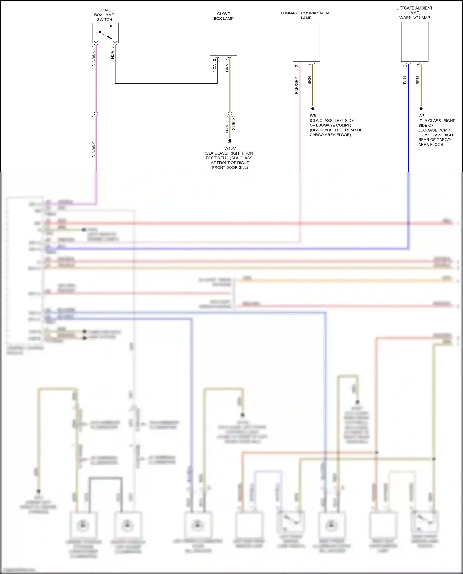 Wiring diagram central control module for Mercedes-Benz CLA-class C118 (2019-2023) (1 of 41)