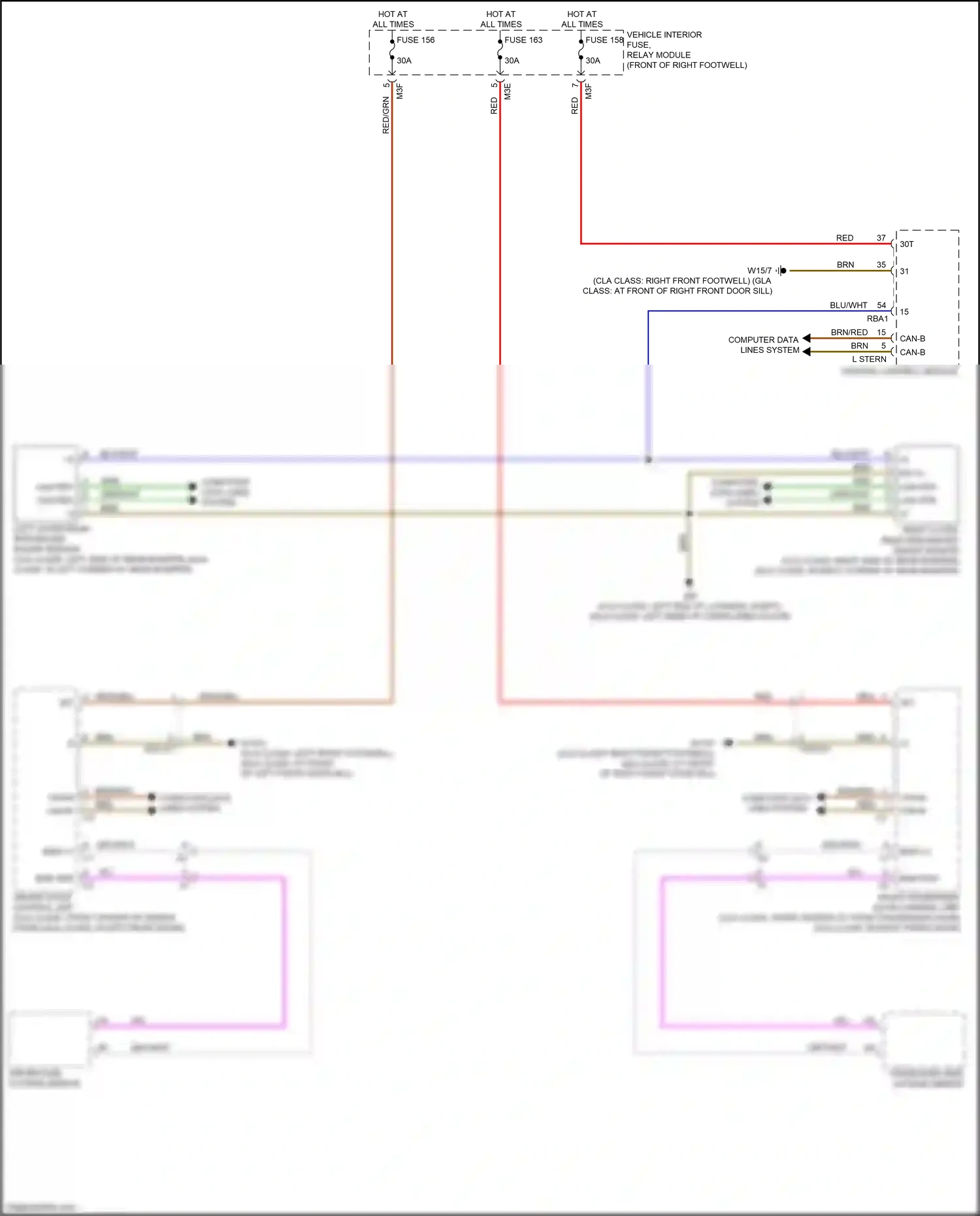 Wiring diagram central control module for Mercedes-Benz CLA-class C118 (2019-2023) (21 of 41)