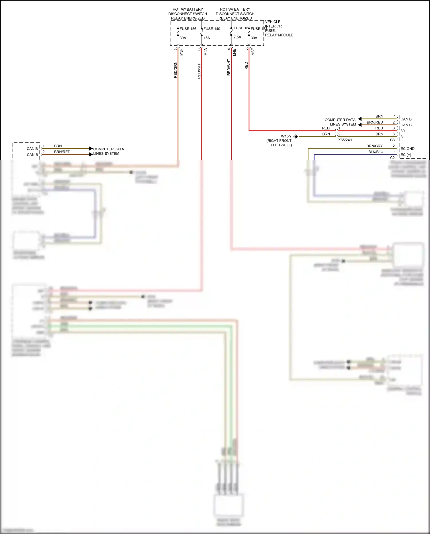 Wiring diagram central control module for Mercedes-Benz CLA-class C118 (2019-2023) (37 of 41)