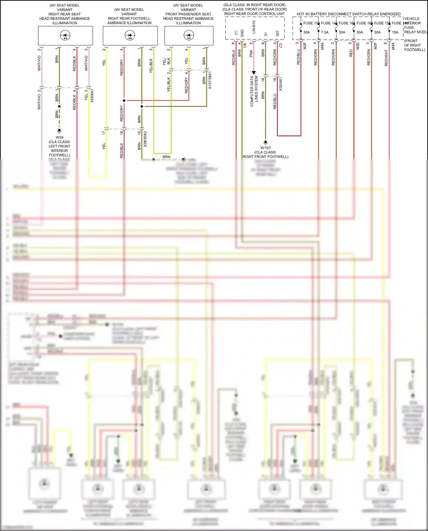 Wiring diagram computer data lines system for Mercedes-Benz CLA-class C118 (2019-2023) (4 of 82)
