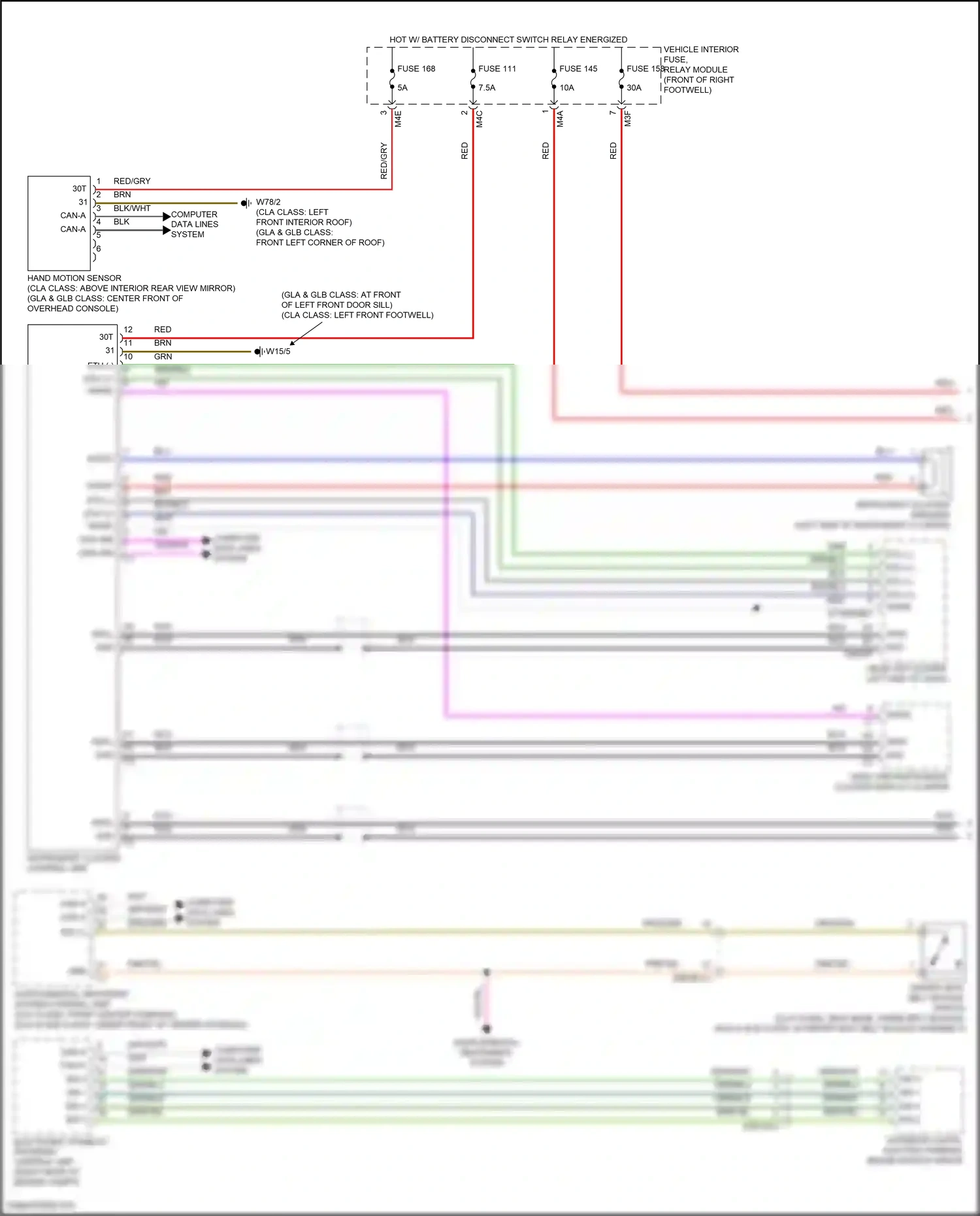 Wiring diagram computer data lines system for Mercedes-Benz CLA-class C118 (2019-2023) (45 of 82)