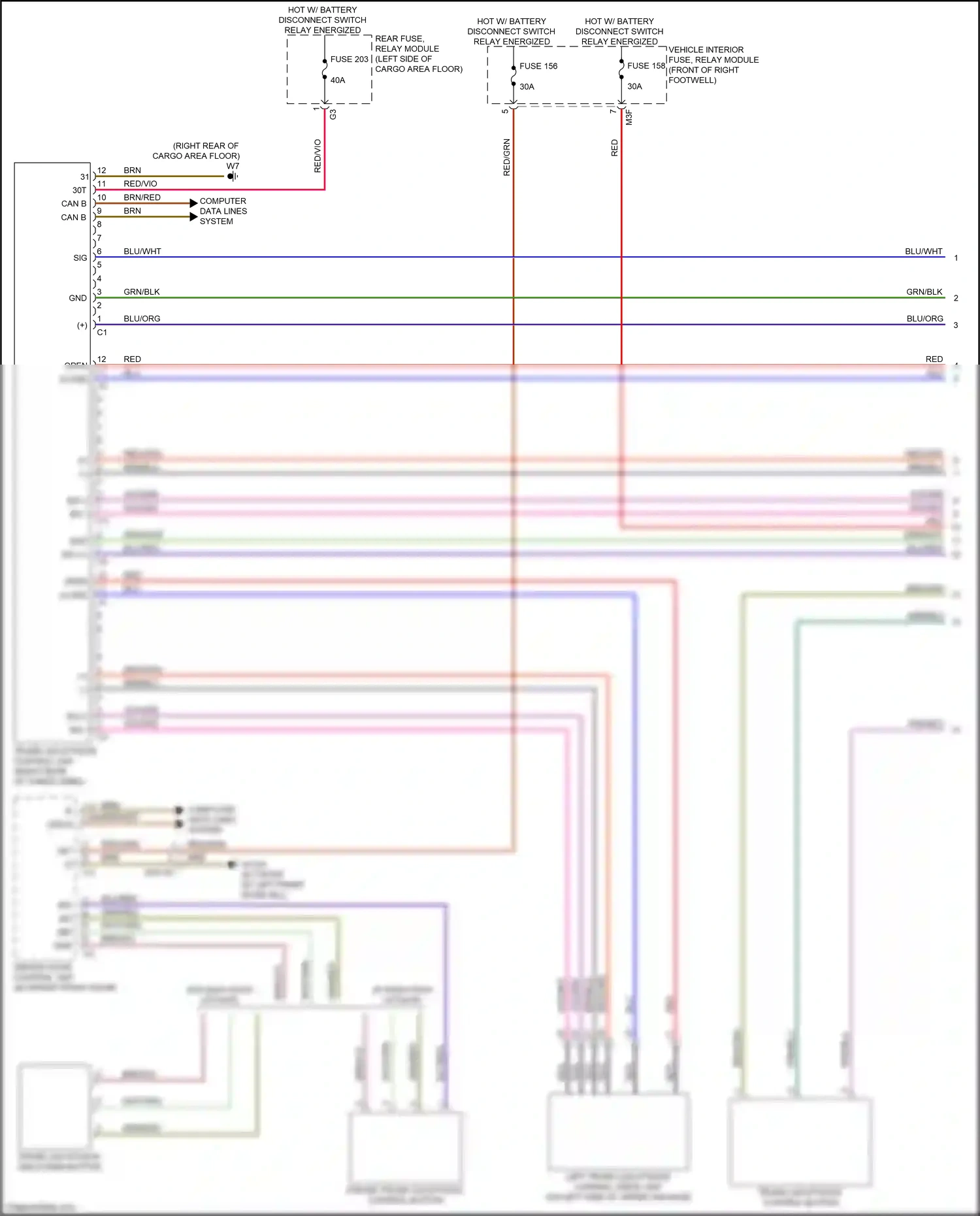 Wiring diagram computer data lines system for Mercedes-Benz CLA-class C118 (2019-2023) (19 of 82)