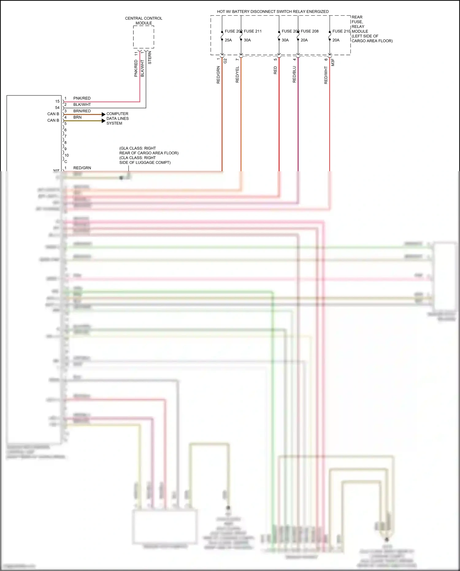 Wiring diagram computer data lines system for Mercedes-Benz CLA-class C118 (2019-2023) (79 of 82)