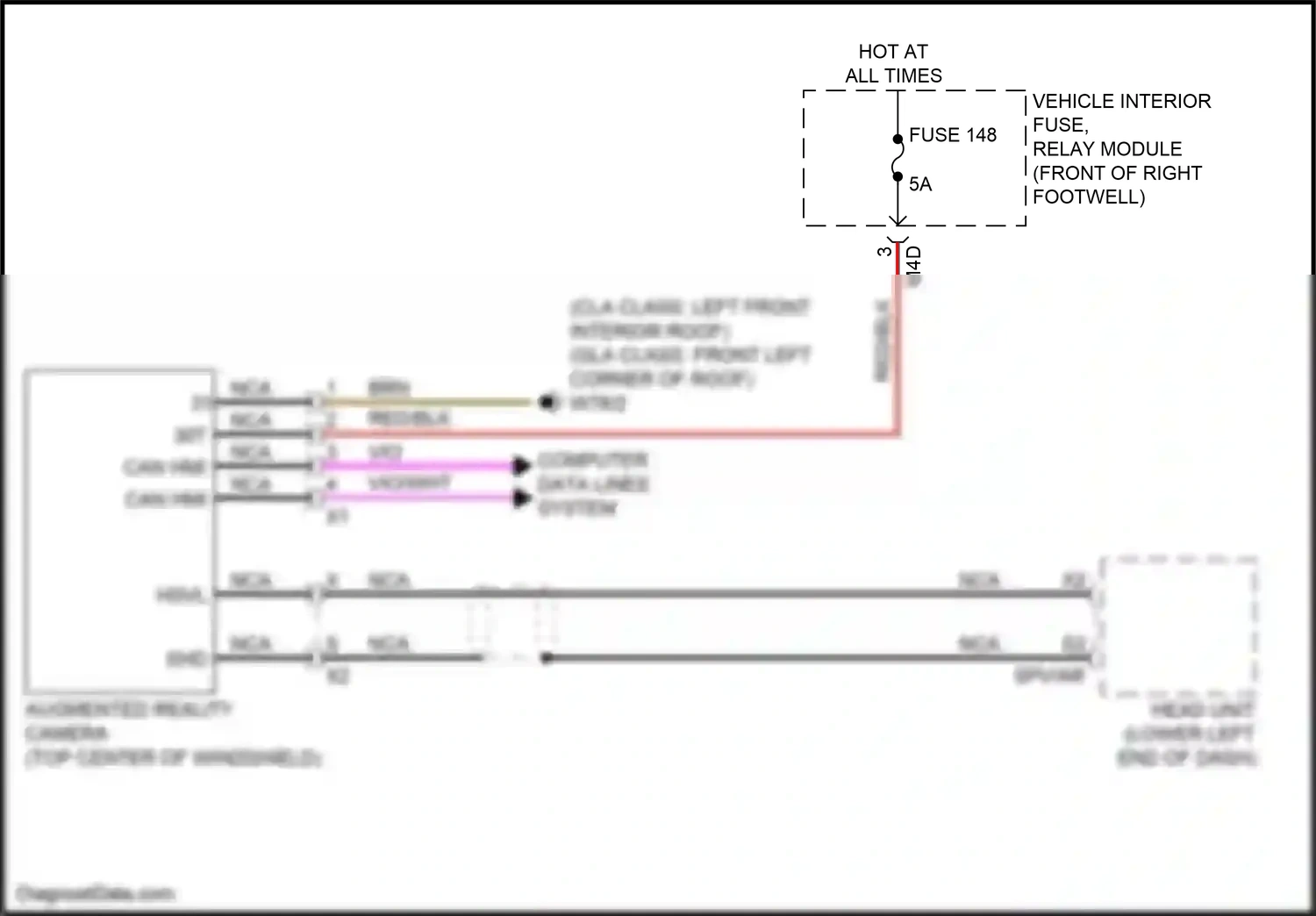 Wiring diagram computer data lines system for Mercedes-Benz CLA-class C118 (2019-2023) (41 of 82)