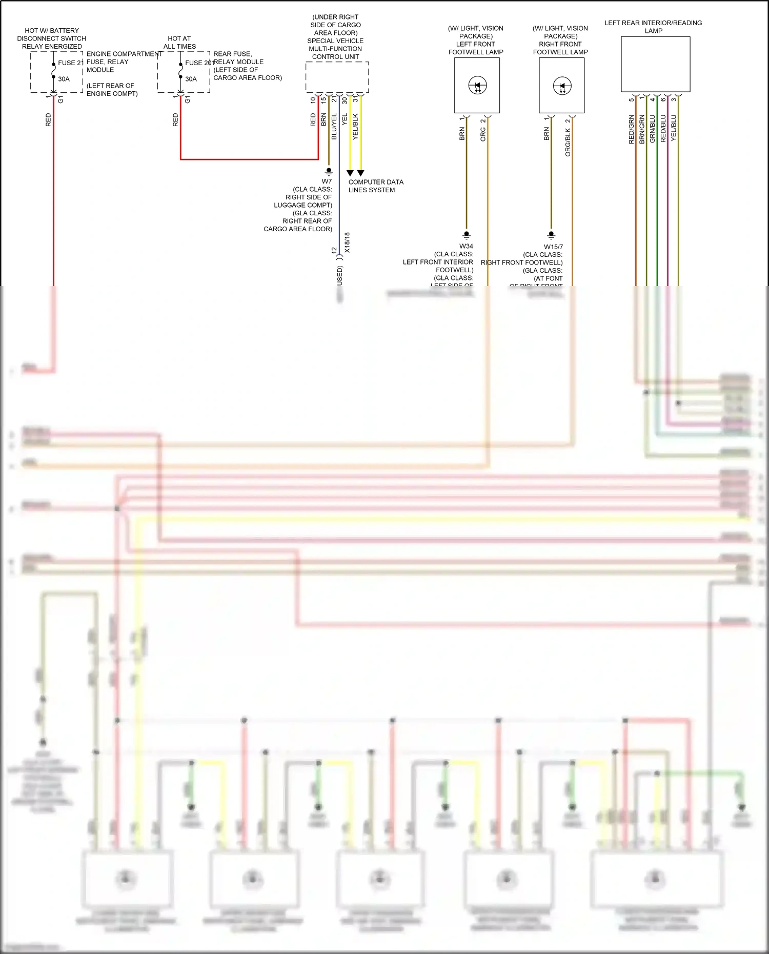 Wiring diagram computer data lines system for Mercedes-Benz CLA-class C118 (2019-2023) (2 of 82)
