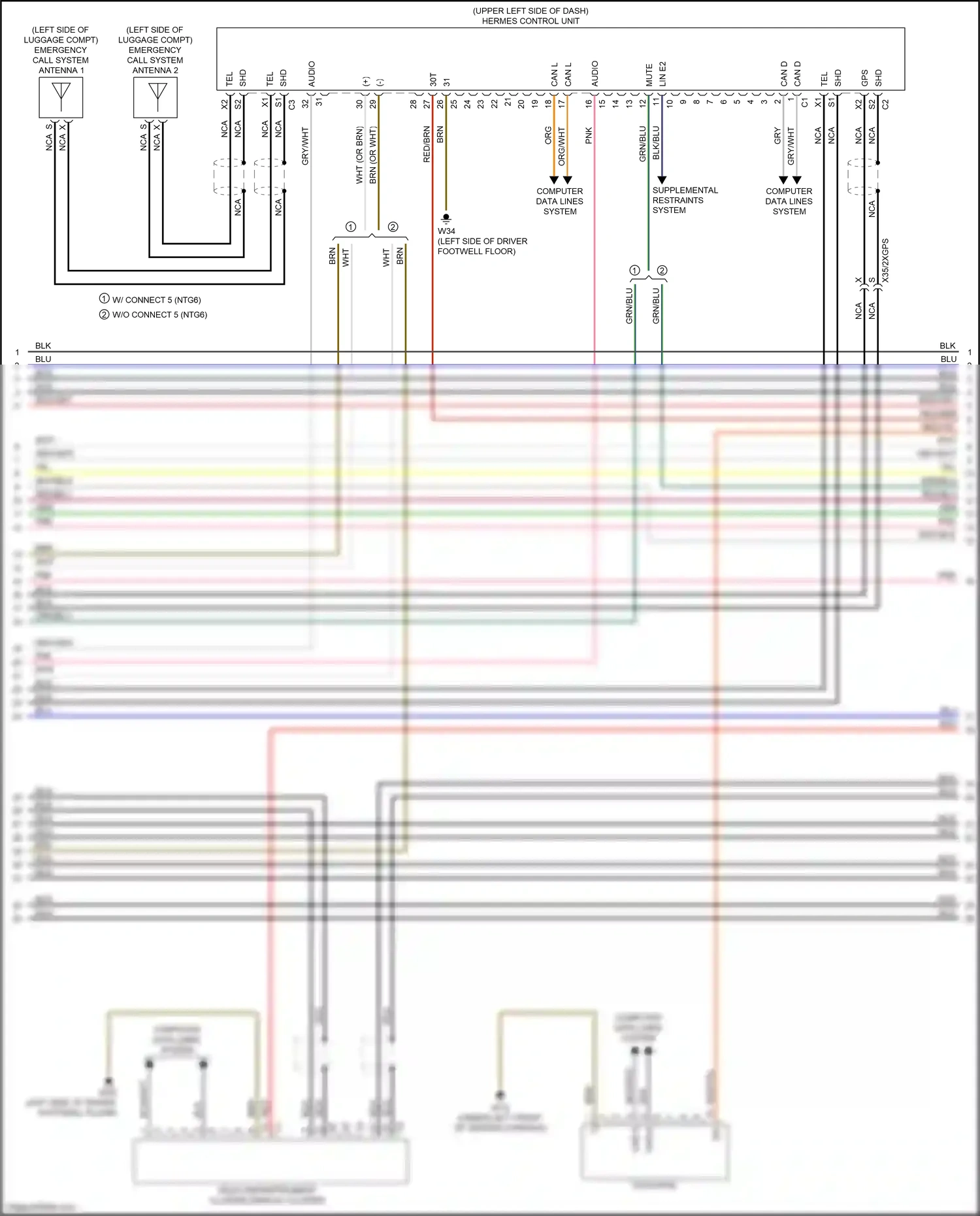 Wiring diagram computer data lines system for Mercedes-Benz CLA-class C118 (2019-2023) (64 of 82)