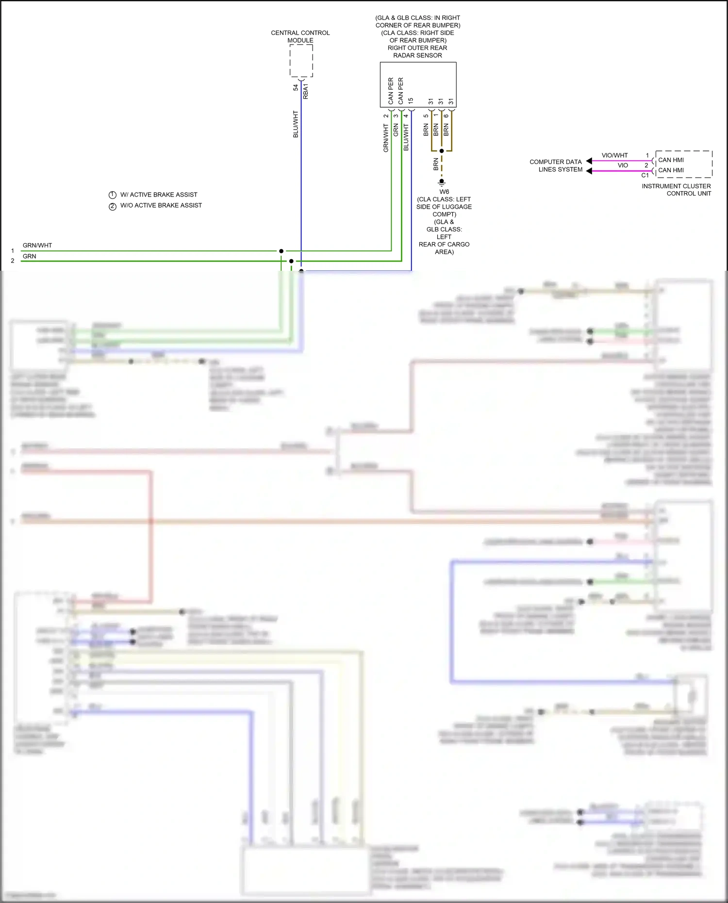 Wiring diagram computer data lines system for Mercedes-Benz CLA-class C118 (2019-2023) (72 of 82)