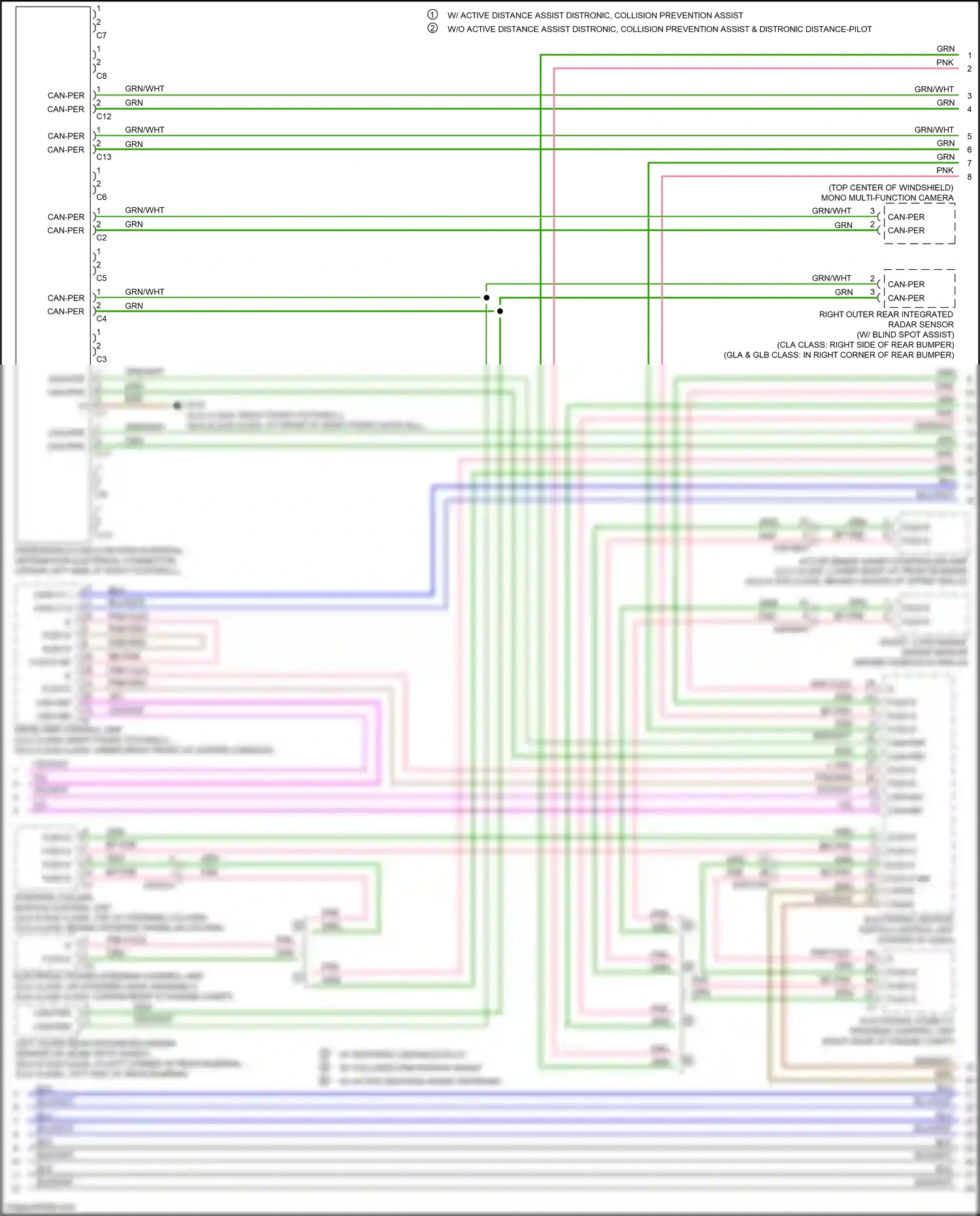 Wiring diagram flex e bm pnk flex e bp for Mercedes-Benz CLA-class C118 (2019-2023) (1 of 1)