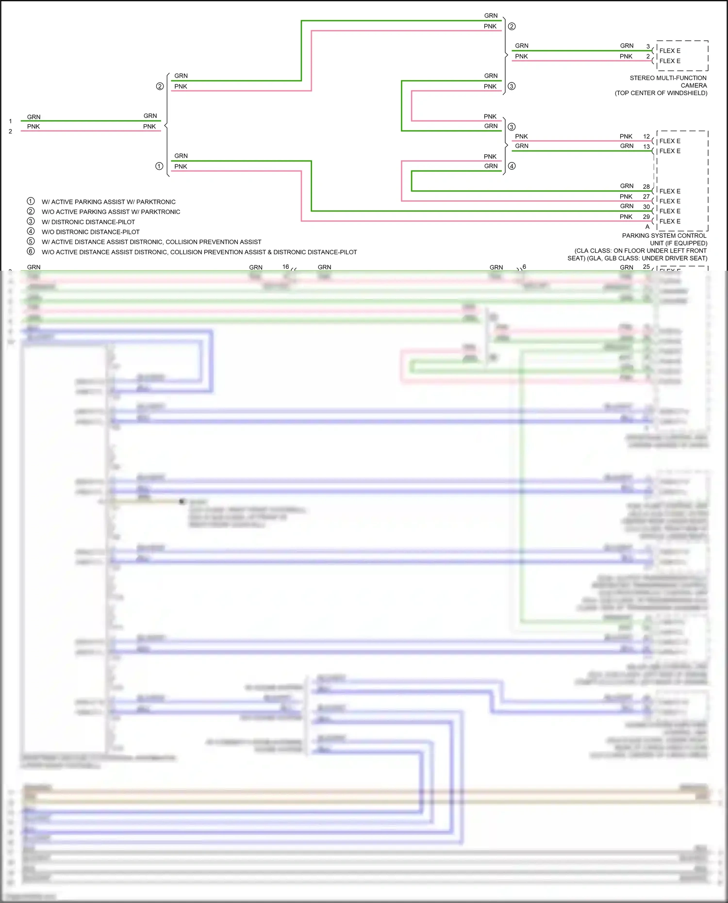 Wiring diagram stereo multi-function camera for Mercedes-Benz CLA-class C118 (2019-2023) (1 of 1)