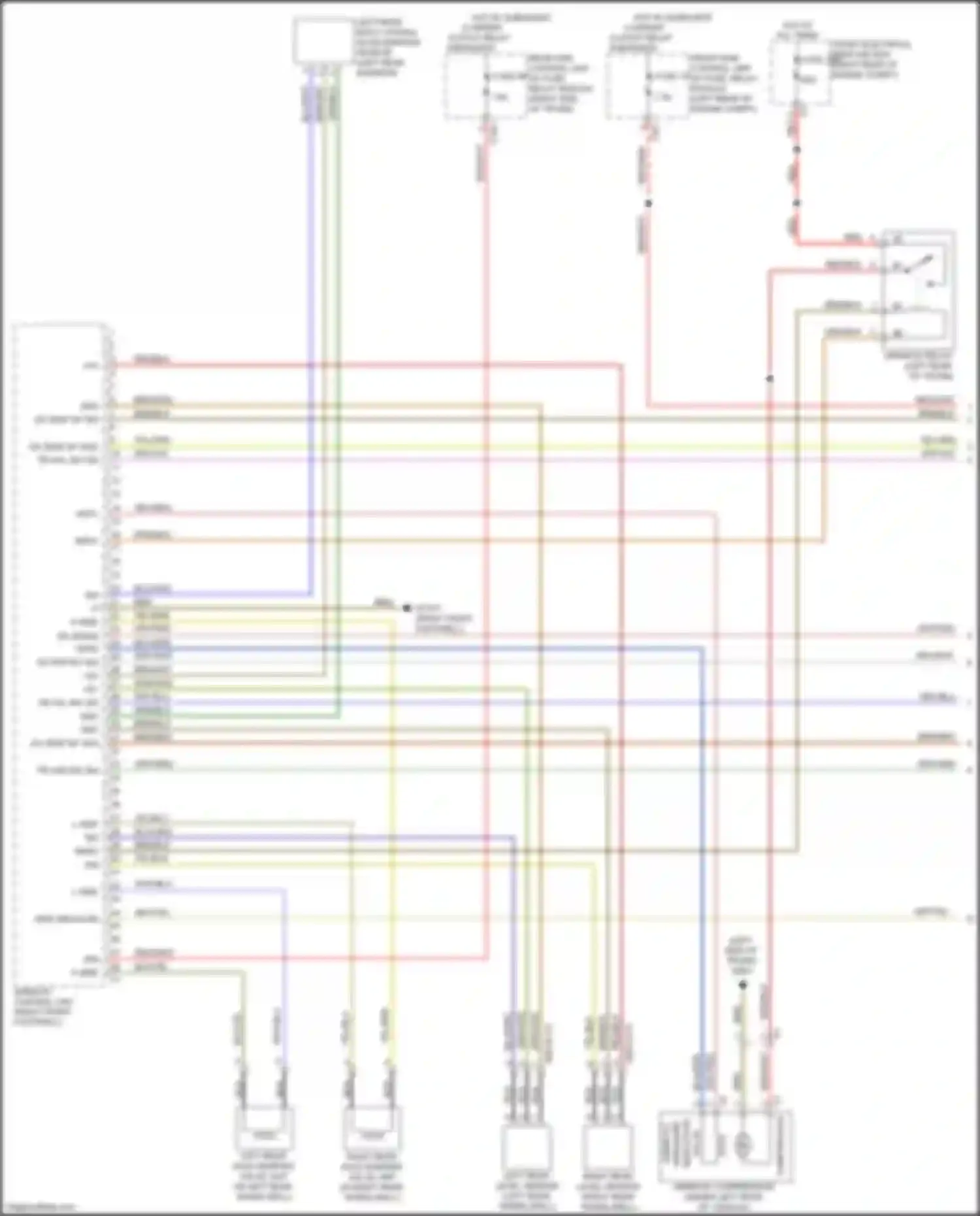 CLS-class AMG Mercedes-Benz C218/X218 (2010-2014): Electronic suspension circuit (1 of 2)