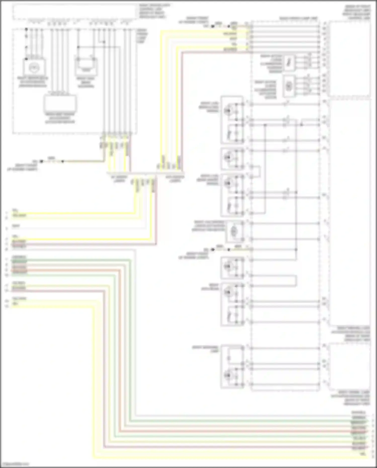 CLS-class AMG Mercedes-Benz C218/X218 (2010-2014): Headlights circuit (2 of 3)