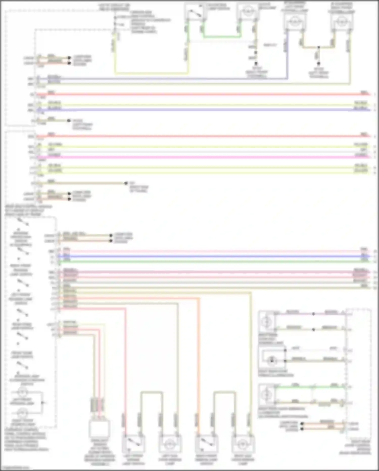 CLS-class AMG Mercedes-Benz C218/X218 (2010-2014): Courtesy lamps circuit (1 of 2)