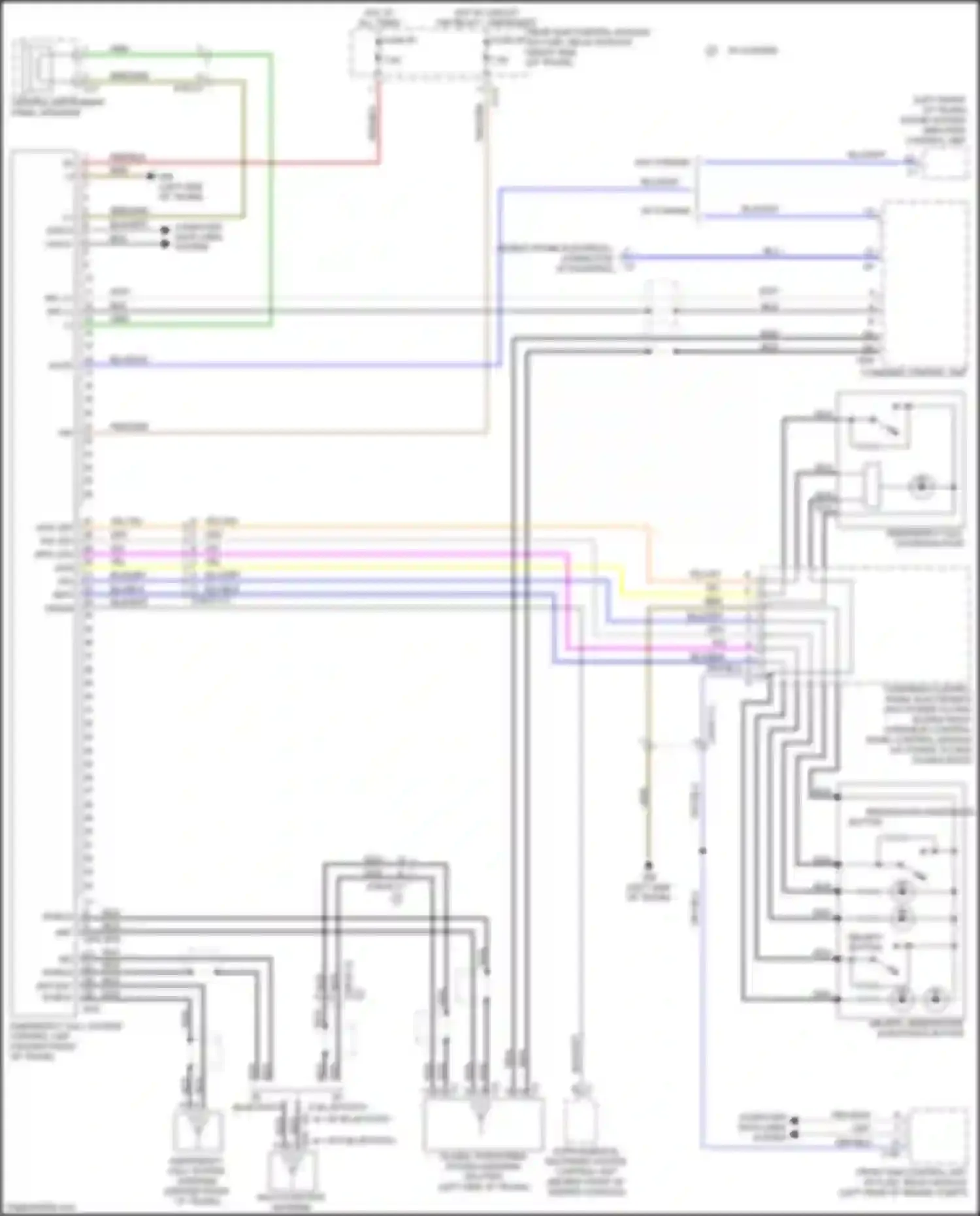 CLS-class AMG Mercedes-Benz C218/X218 (2010-2014): Emergency call circuit