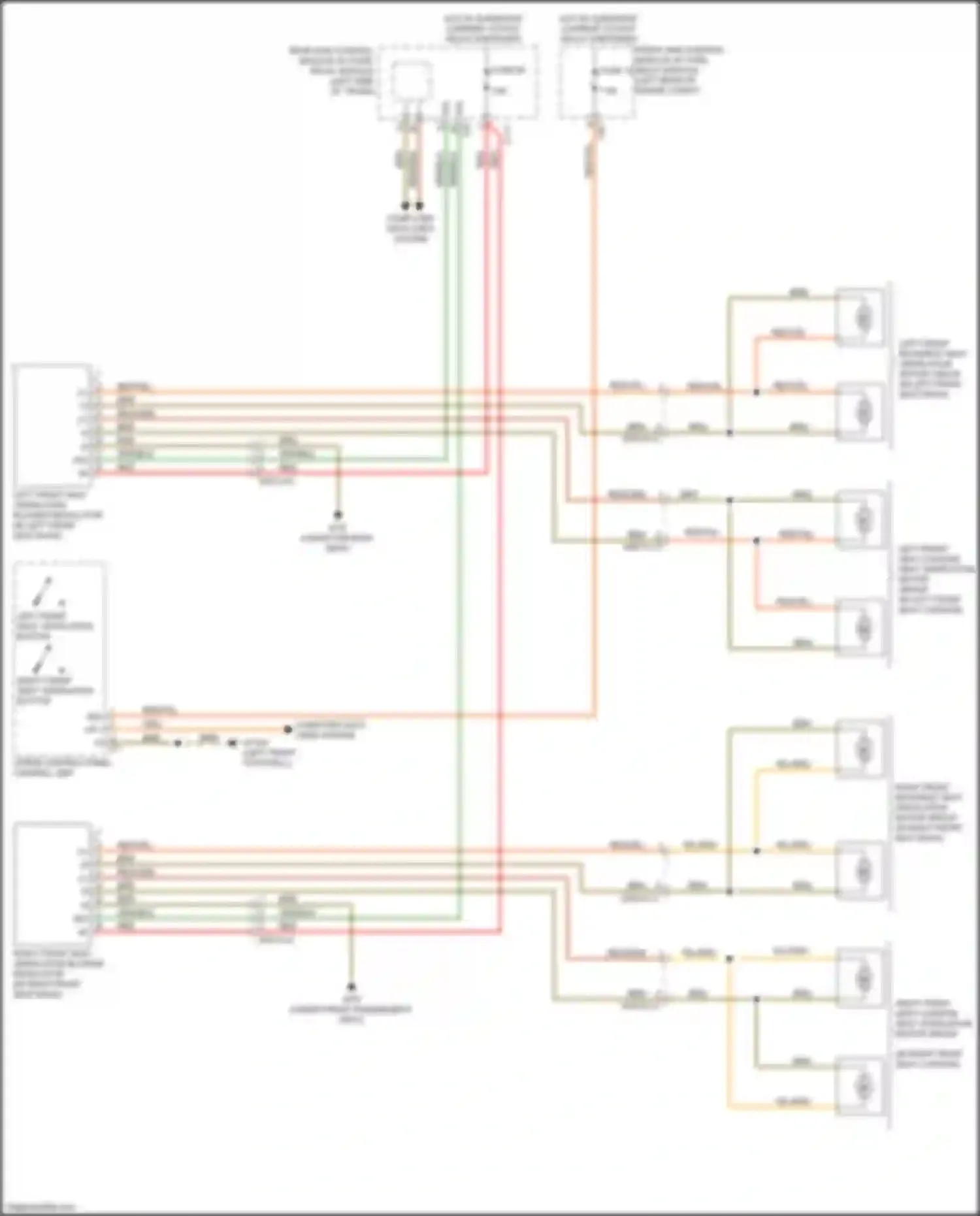 CLS-class AMG Mercedes-Benz C218/X218 (2010-2014): Seat ventilation circuit