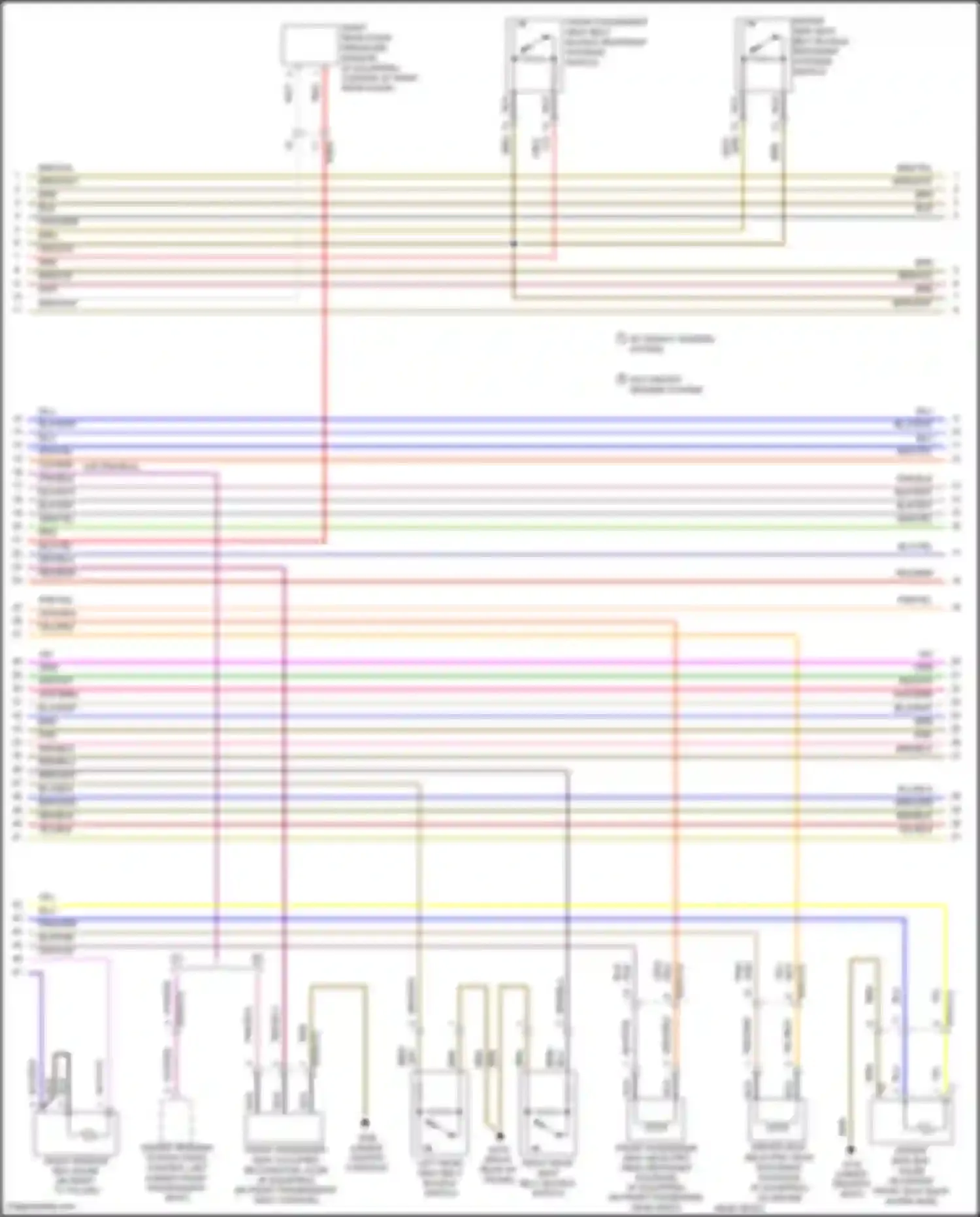 CLS-class AMG Mercedes-Benz C218/X218 (2010-2014): Supplemental restraint circuit (2 of 4)