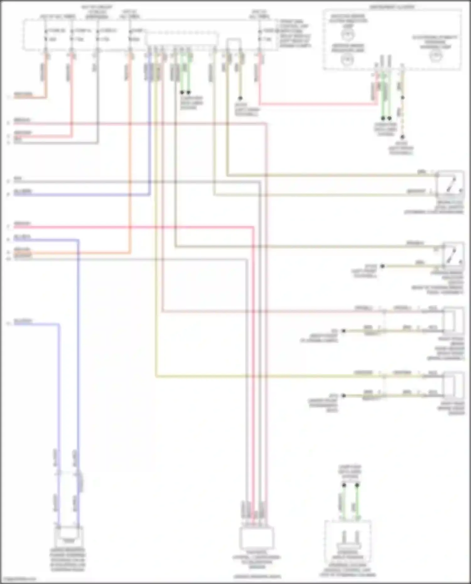 Wiring diagram brake fluid level switch for Mercedes-Benz CLS-class AMG C218/X218 (2010-2014) (1 of 4)
