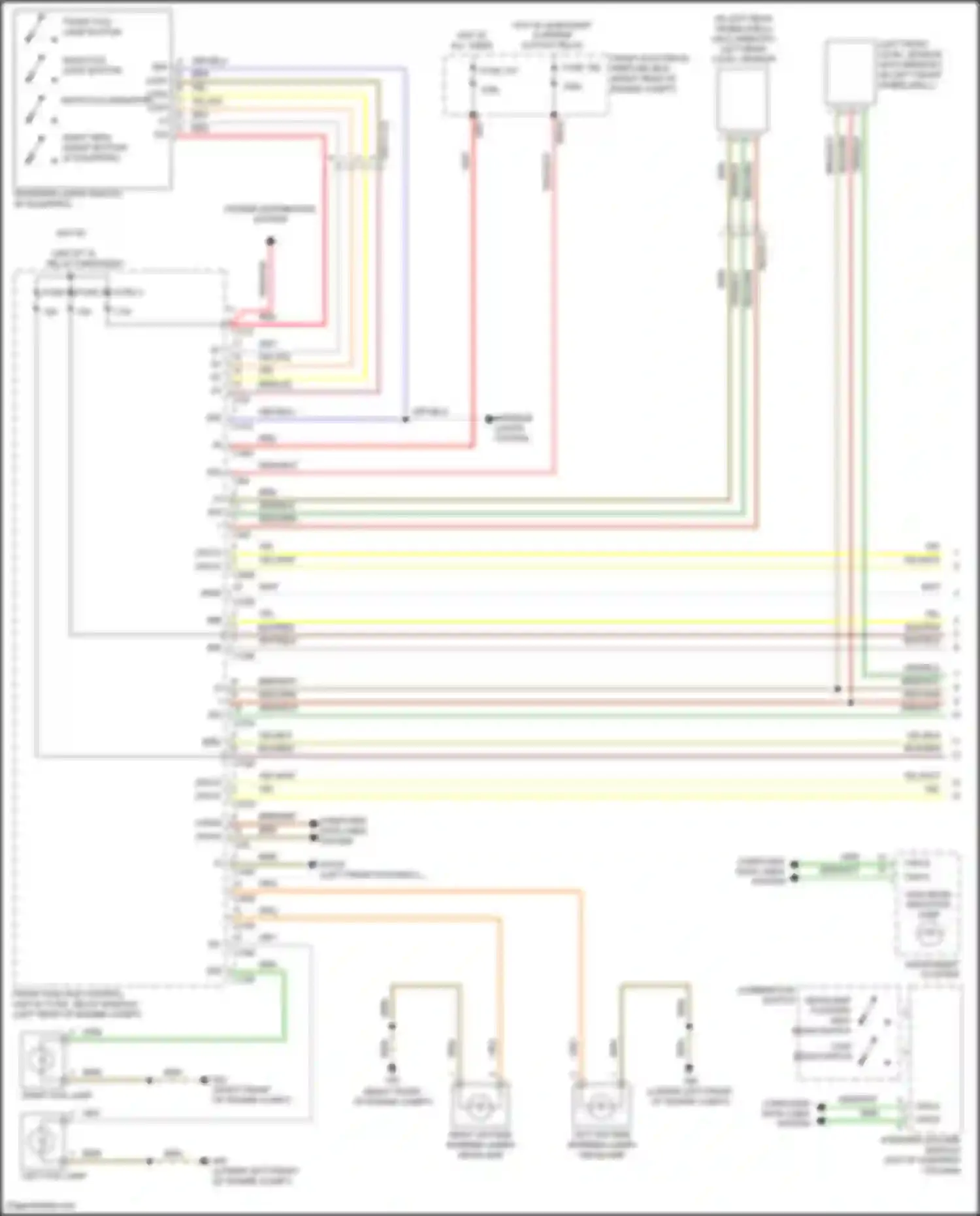 Wiring diagram combination switch for Mercedes-Benz CLS-class AMG C218/X218 (2010-2014) (3 of 5)