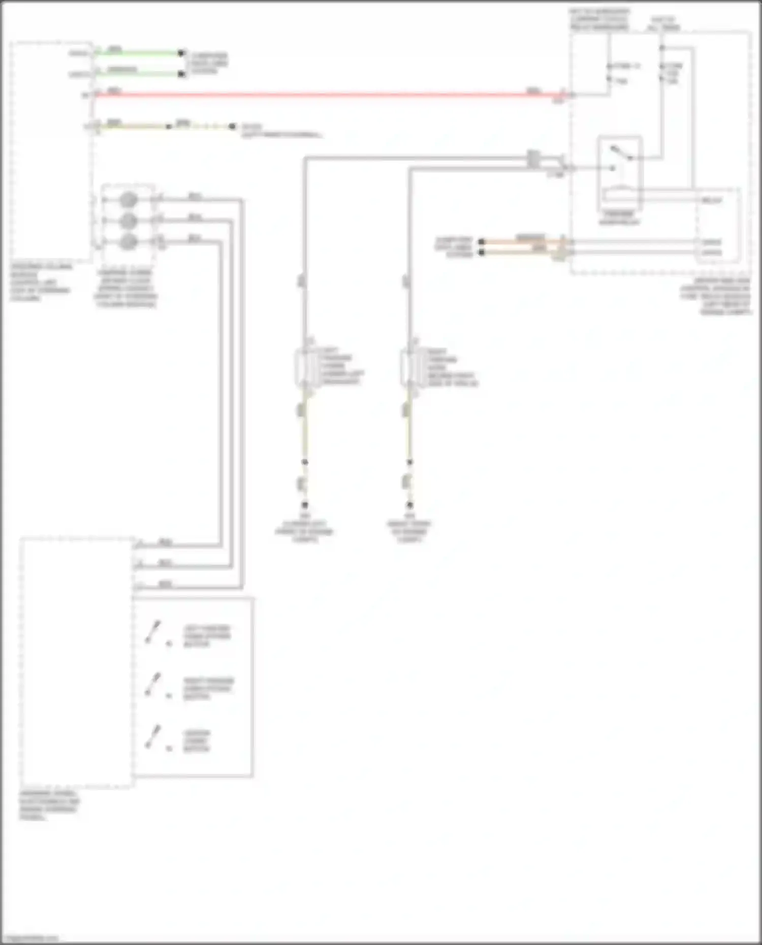 Wiring diagram driver side sam control module w/ fuse, relay module for Mercedes-Benz CLS-class AMG C218/X218 (2010-2014) (3 of 4)