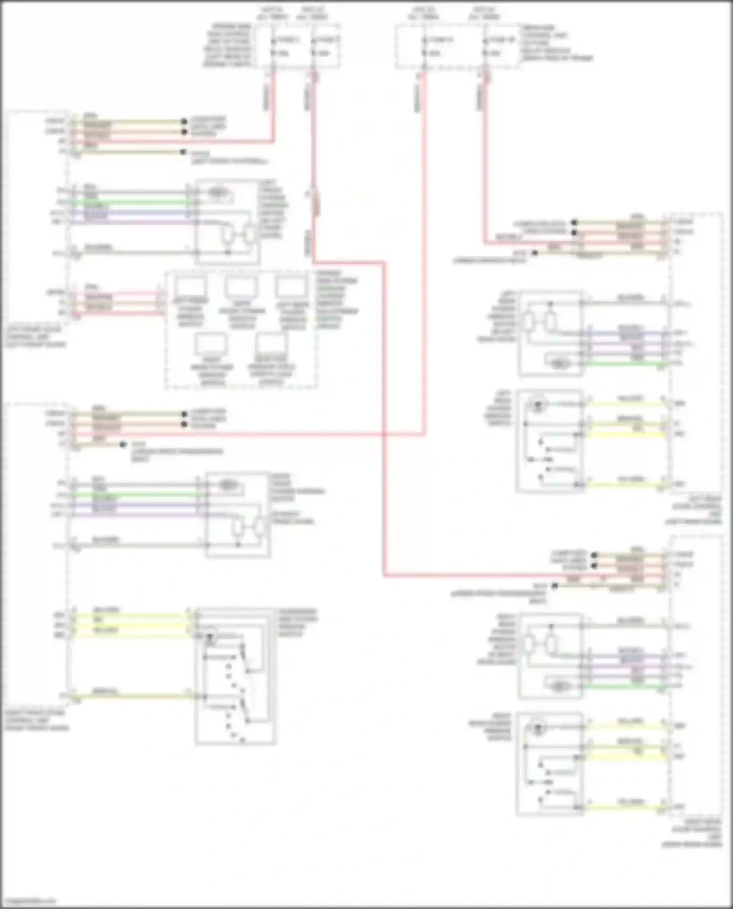 Wiring diagram driver side sam control unit w/ fuse, relay module for Mercedes-Benz CLS-class AMG C218/X218 (2010-2014) (1 of 2)