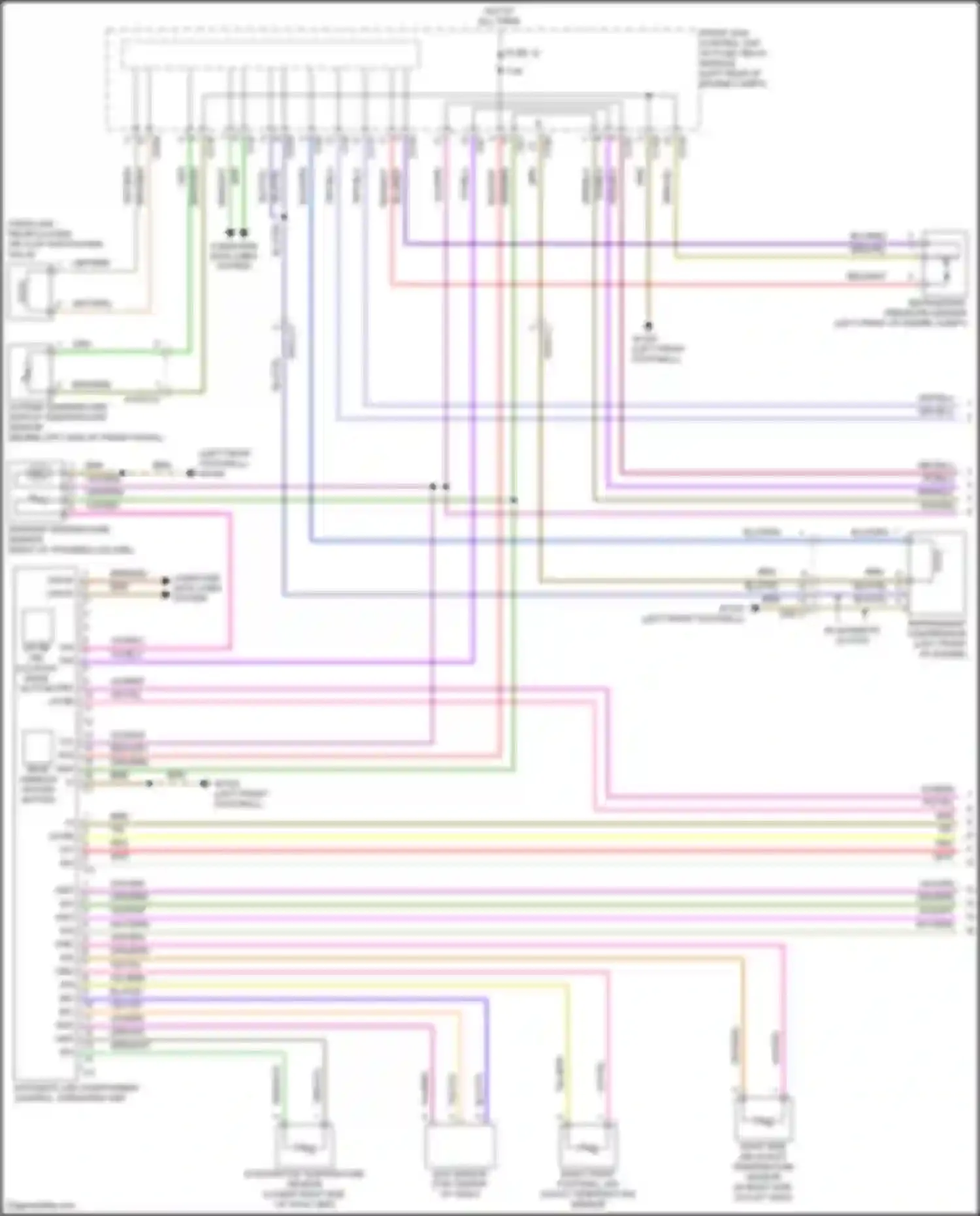 Wiring diagram evaporator temperature sensor for Mercedes-Benz CLS-class AMG C218/X218 (2010-2014) (2 of 2)