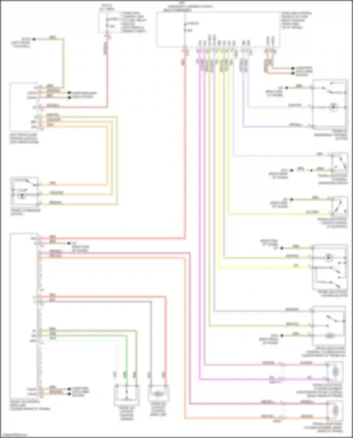 Wiring diagram front sam control unit w/ fuse, relay module for Mercedes-Benz CLS-class AMG C218/X218 (2010-2014) (10 of 35)