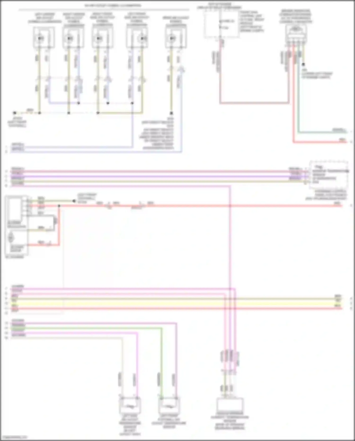 Wiring diagram left center air outlet symbol illumination for Mercedes-Benz CLS-class AMG C218/X218 (2010-2014) (2 of 3)