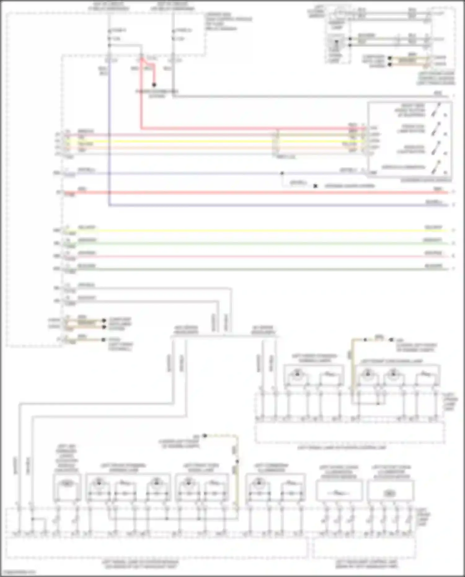 Wiring diagram left cornering illumination for Mercedes-Benz CLS-class AMG C218/X218 (2010-2014) (1 of 1)
