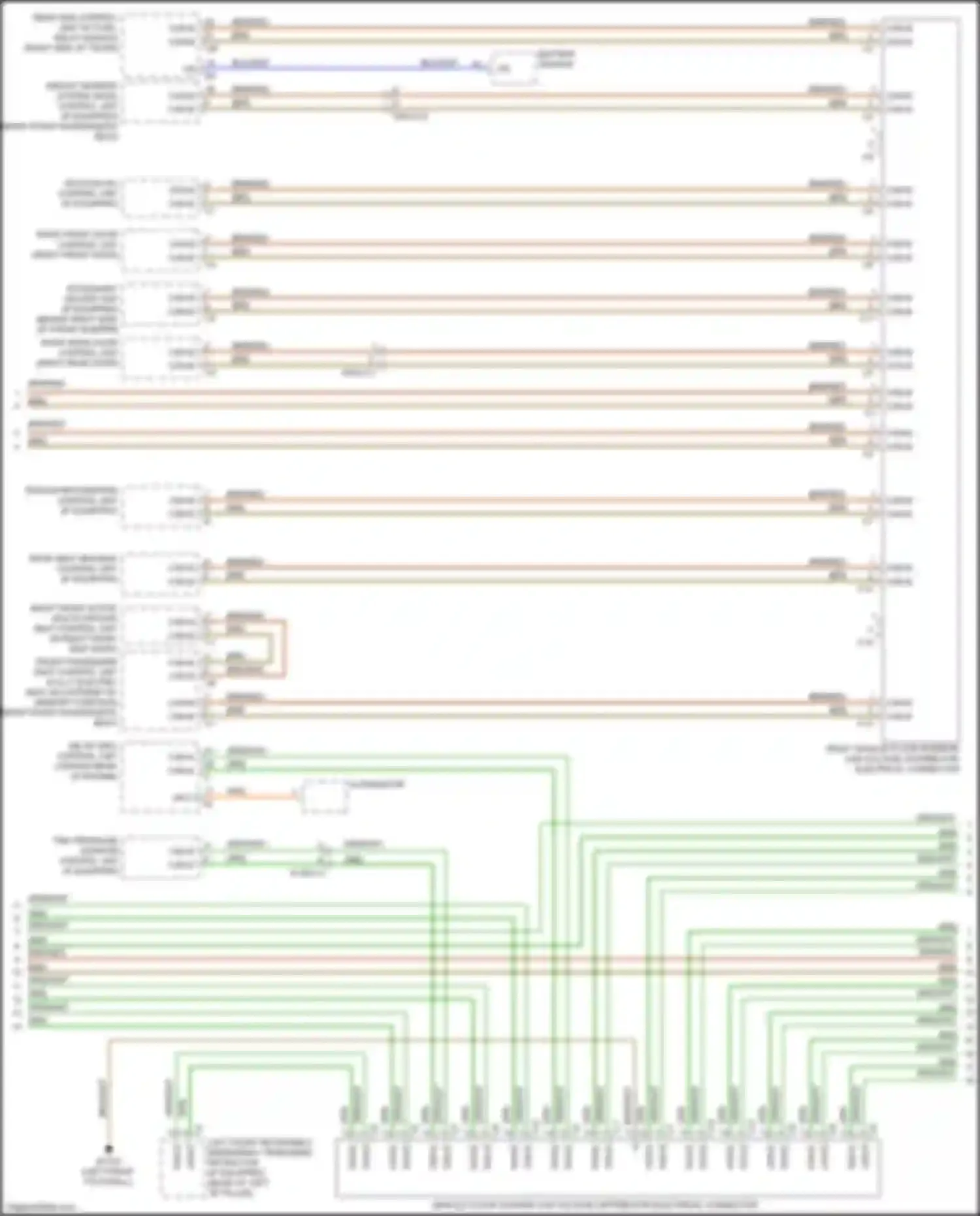 Wiring diagram left front reversible emergency tensioning retractor for Mercedes-Benz CLS-class AMG C218/X218 (2010-2014) (2 of 3)