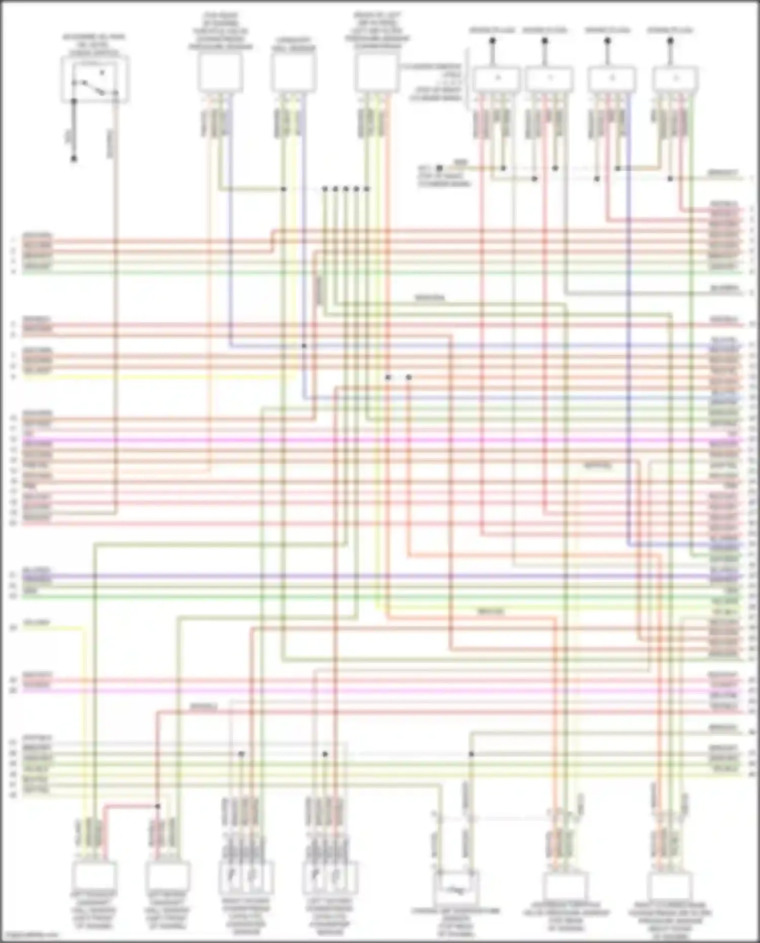 Wiring diagram left oxygen downstream catalytic converter sensor for Mercedes-Benz CLS-class AMG C218/X218 (2010-2014) (1 of 1)
