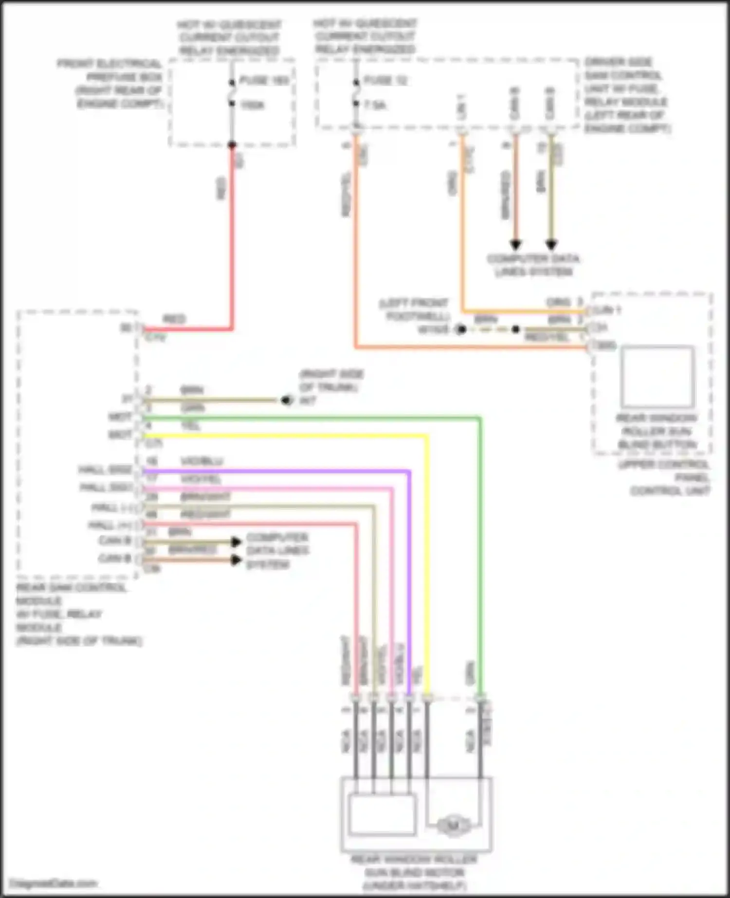 Wiring diagram lin 1 for Mercedes-Benz CLS-class AMG C218/X218 (2010-2014) (5 of 7)
