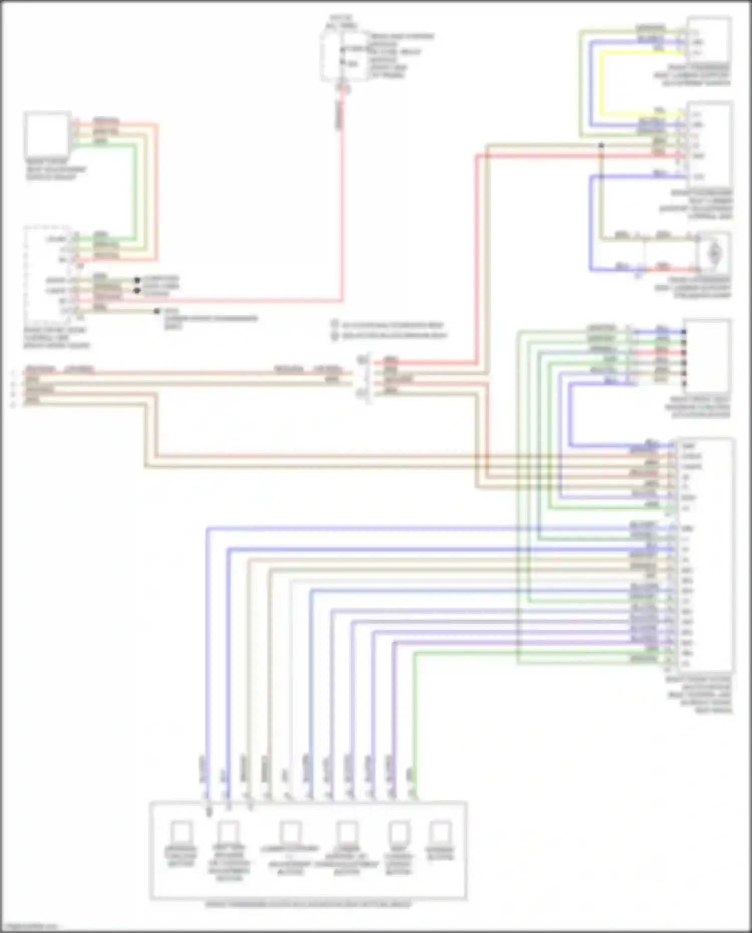 Wiring diagram message function button for Mercedes-Benz CLS-class AMG C218/X218 (2010-2014) (2 of 2)