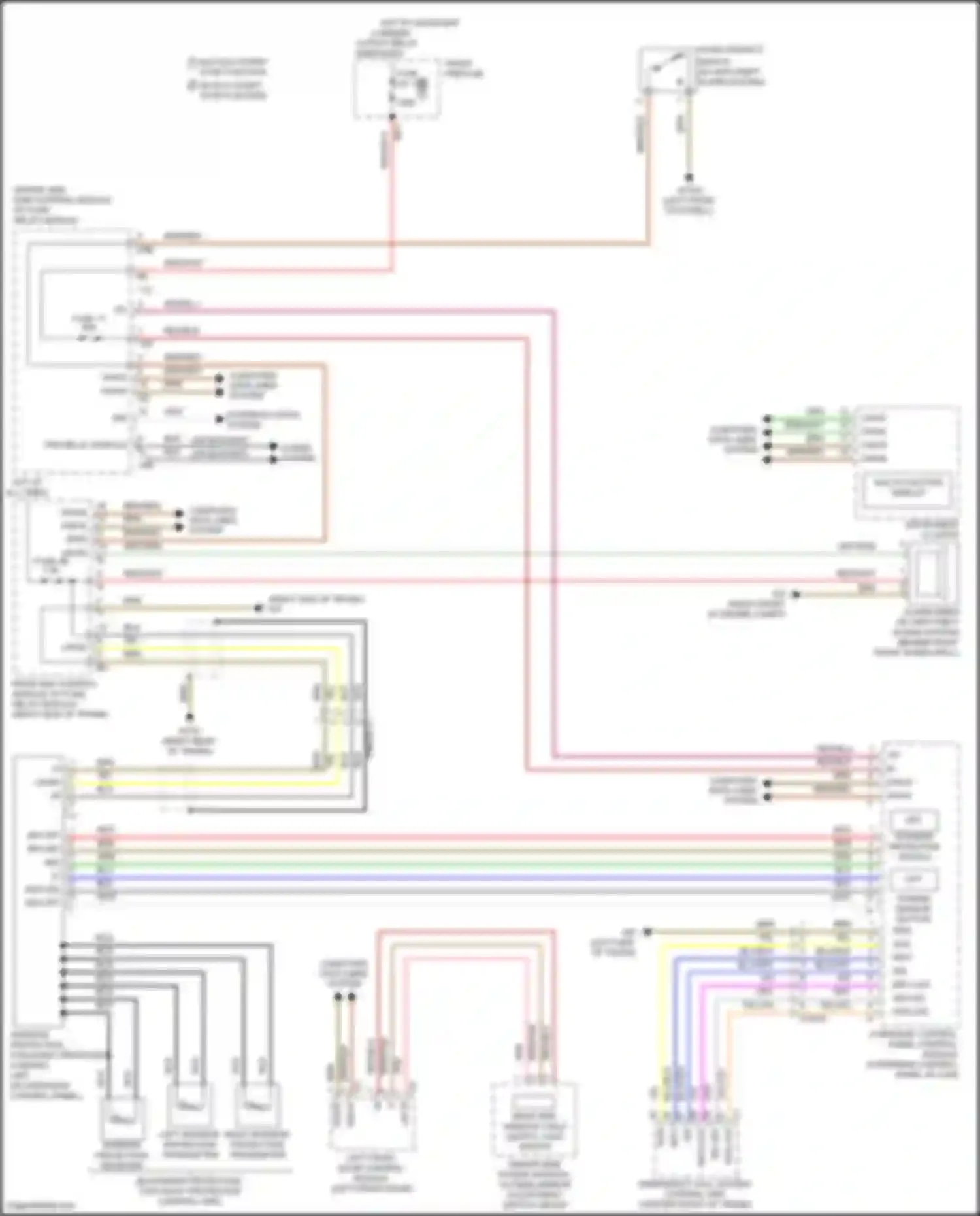 Wiring diagram multi-function display for Mercedes-Benz CLS-class AMG C218/X218 (2010-2014) (1 of 4)