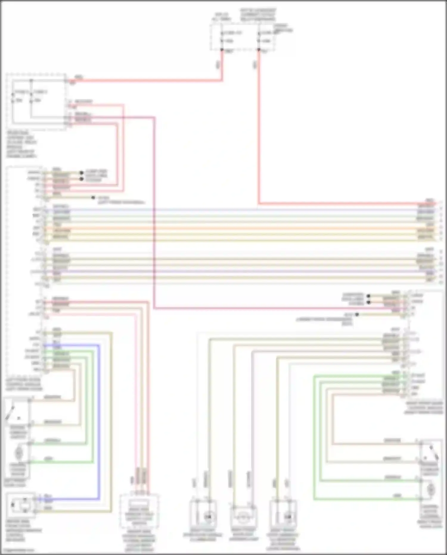 Wiring diagram rear side window child safety lock switch for Mercedes-Benz CLS-class AMG C218/X218 (2010-2014) (1 of 3)