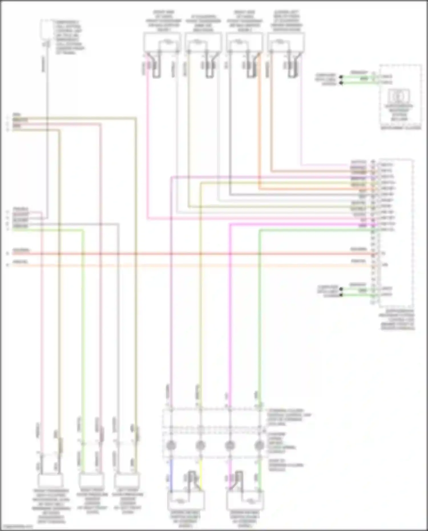 Wiring diagram supplemental restraint system ind lamp for Mercedes-Benz CLS-class AMG C218/X218 (2010-2014) (1 of 1)