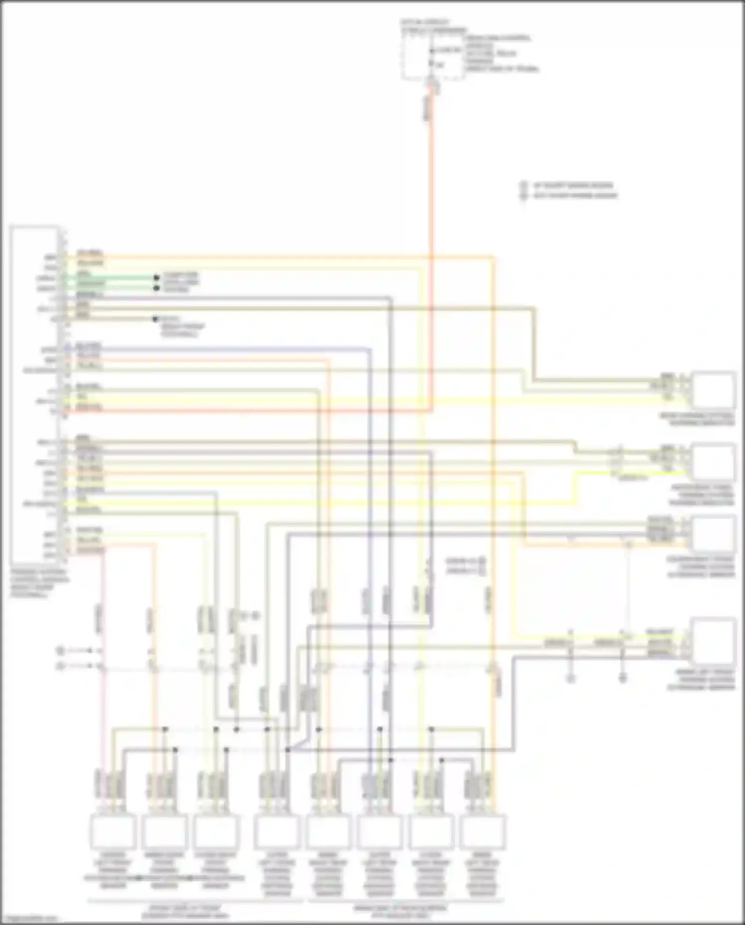 Wiring diagram w/ short range radar w/o short range radar for Mercedes-Benz CLS-class AMG C218/X218 (2010-2014) (1 of 1)