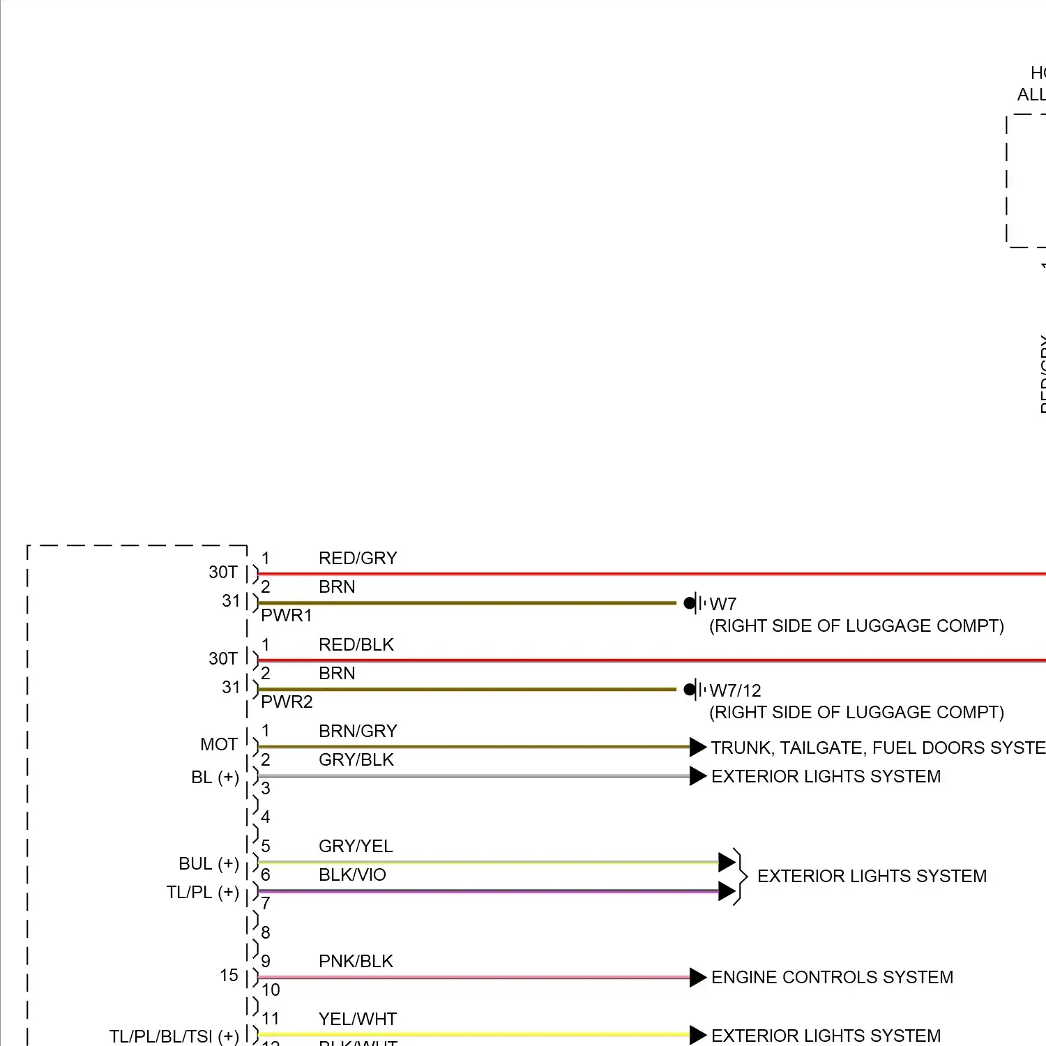 demo - Rear sam control module circuit (1 of 2) Rear sam control module circuit (1 of 2)