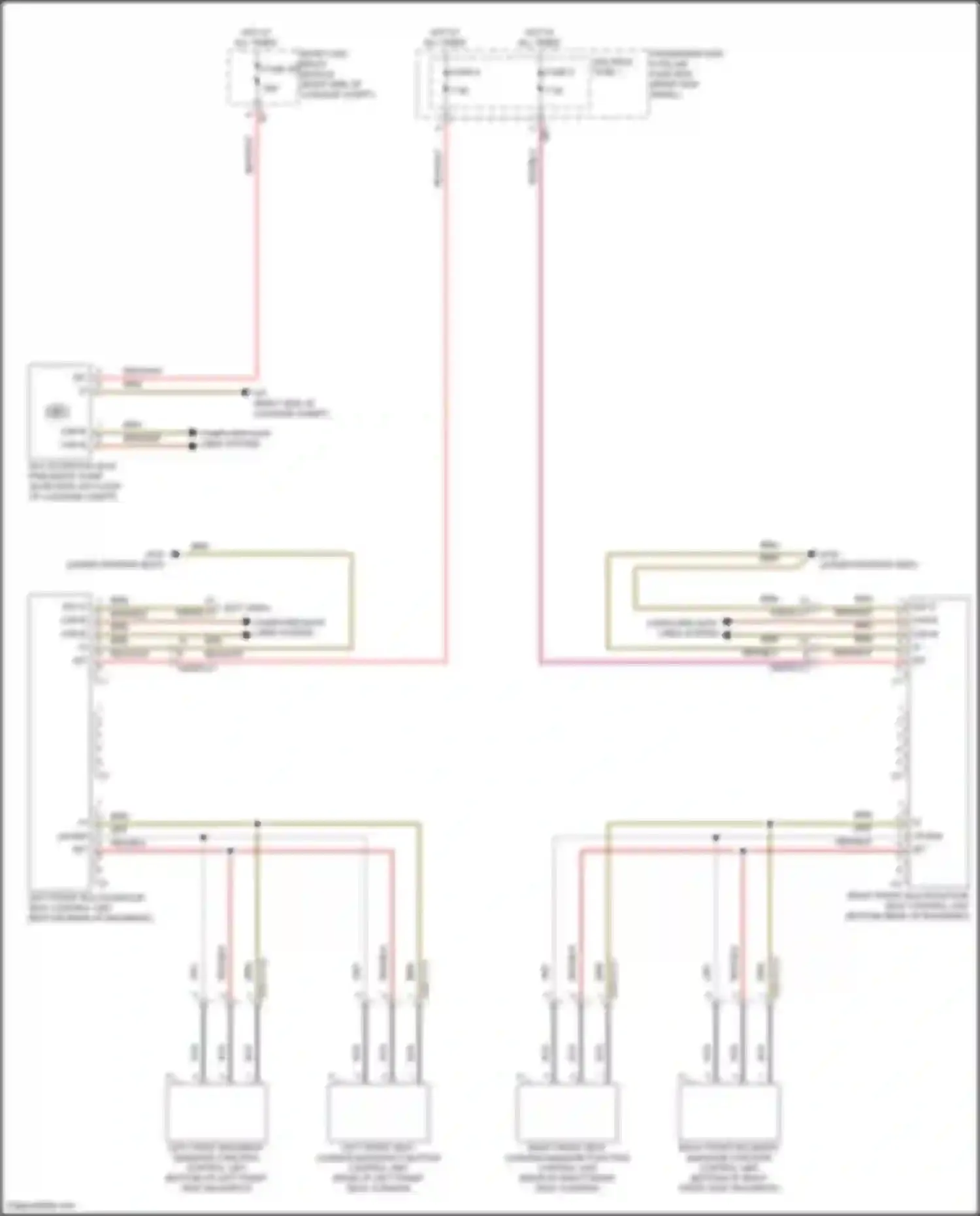 Car Wiring Diagrams for CLS-class AMG Mercedes-Benz C257 facelift (2021-2024): Front multicontour seat circuit