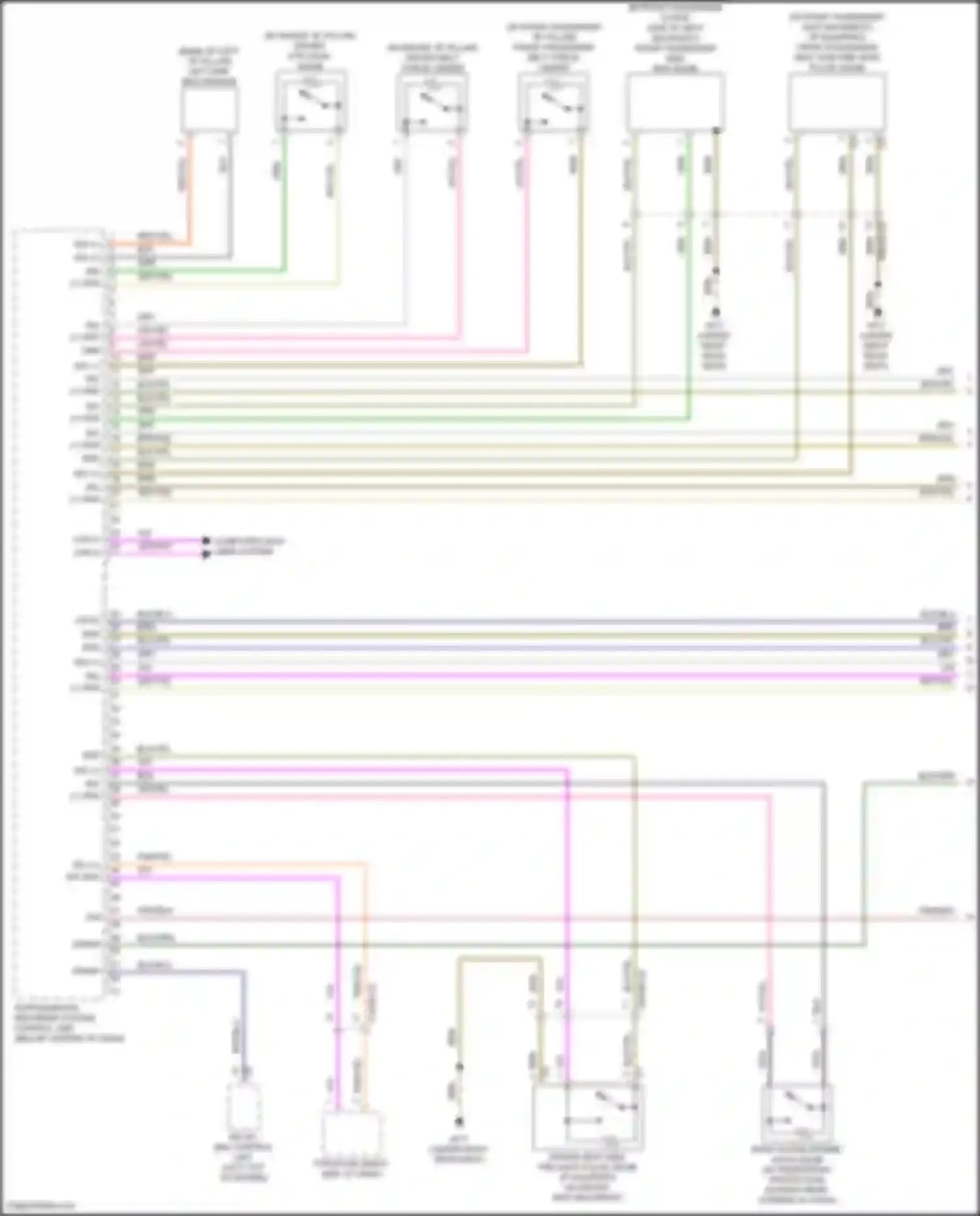 Wiring diagram driver seat side pre-safe pulse squib for Mercedes-Benz CLS-class AMG C257 facelift (2021-2024) (2 of 2)