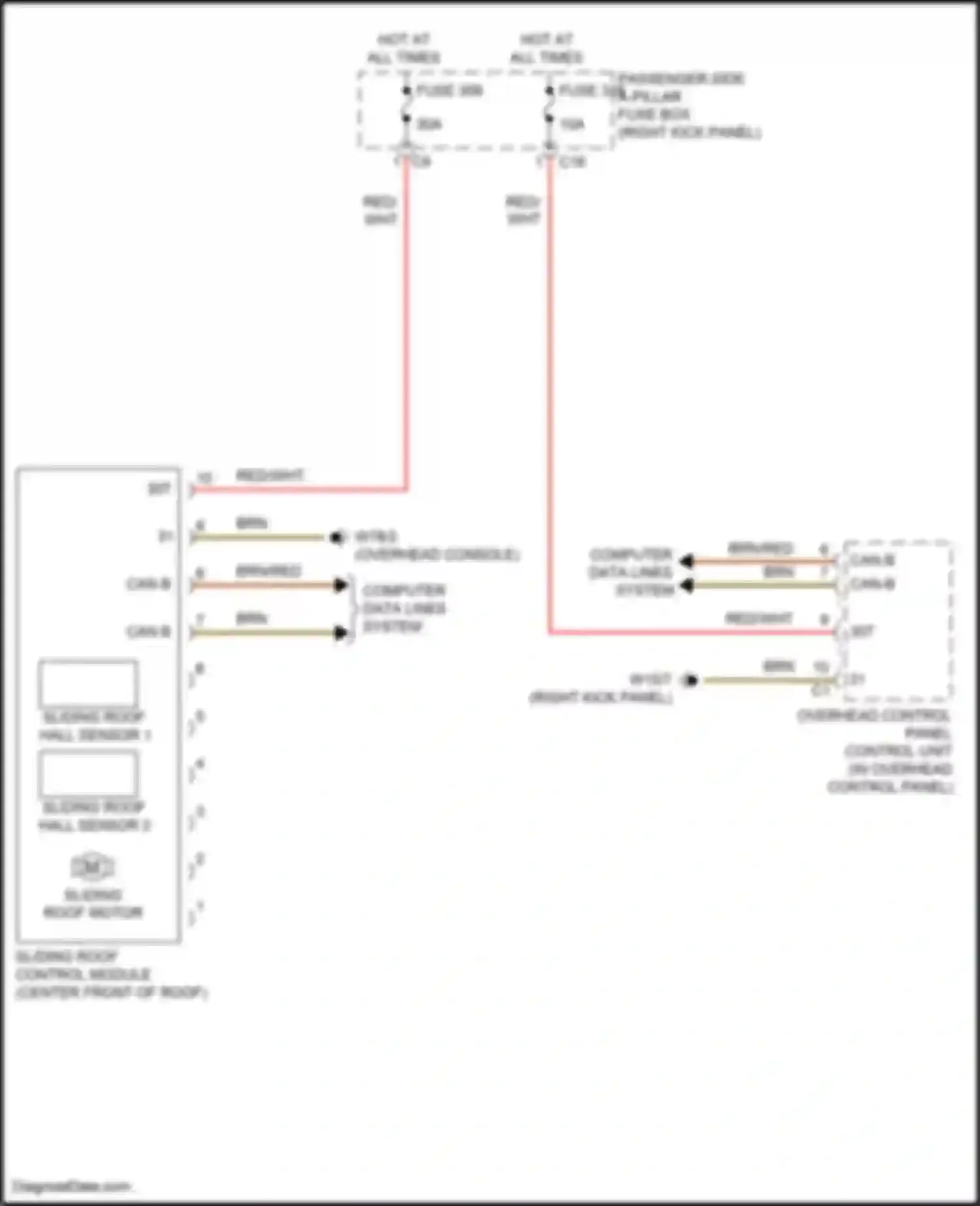 Wiring diagram fuse 309 for Mercedes-Benz CLS-class AMG C257 facelift (2021-2024) (2 of 2)
