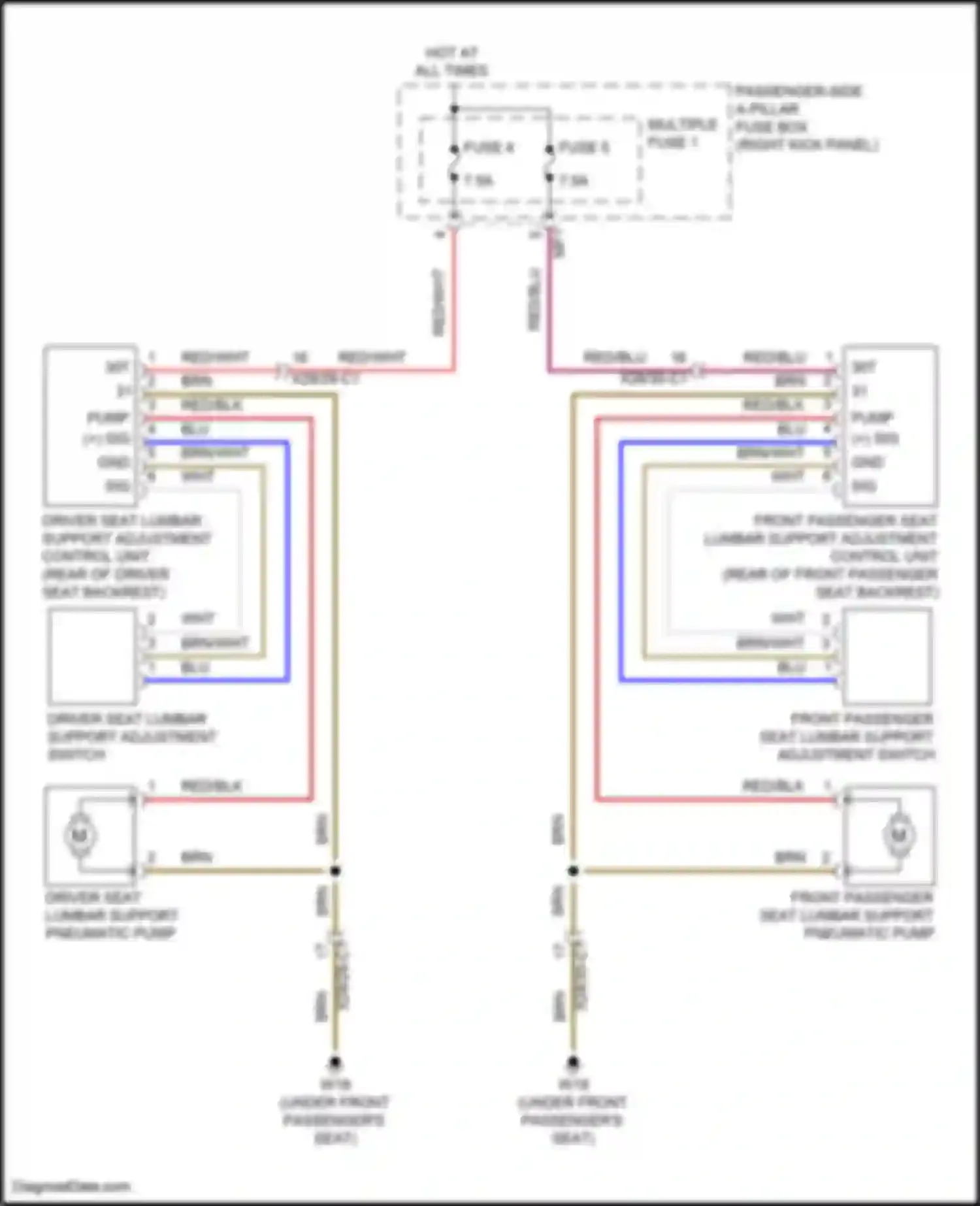 Wiring diagram fuse 4 for Mercedes-Benz CLS-class AMG C257 facelift (2021-2024) (5 of 8)