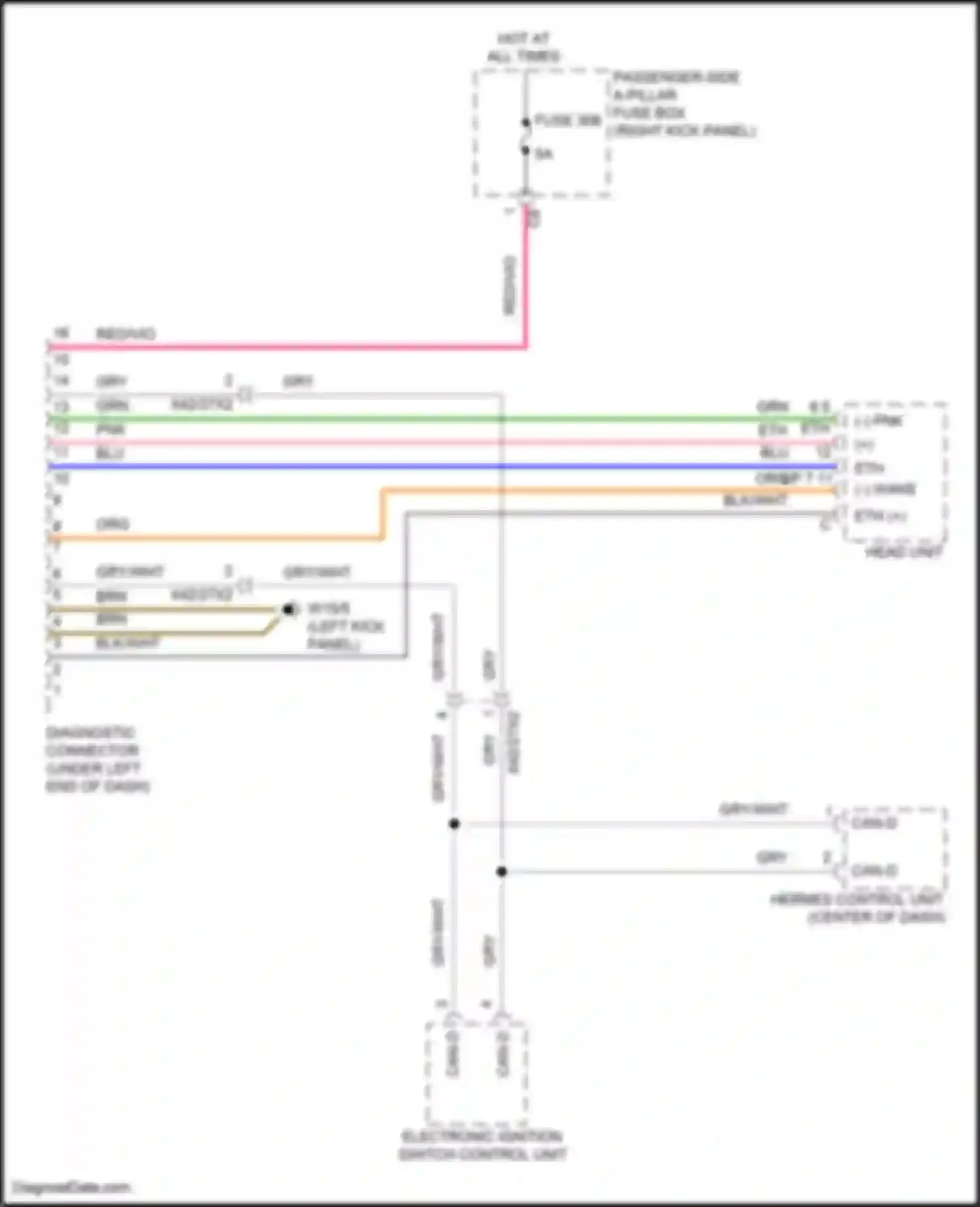 Wiring diagram gry/wht for Mercedes-Benz CLS-class AMG C257 facelift (2021-2024) (5 of 9)