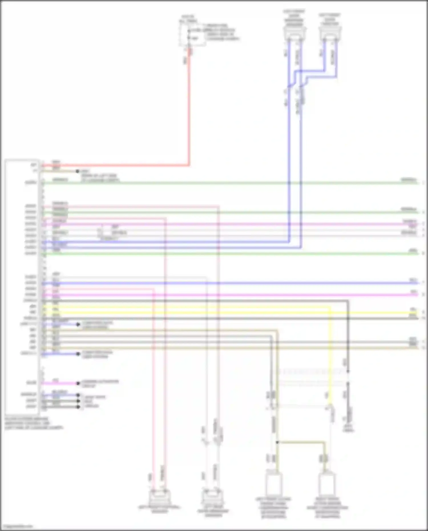 Wiring diagram left rear door midrange speaker for Mercedes-Benz CLS-class AMG C257 facelift (2021-2024) (6 of 6)