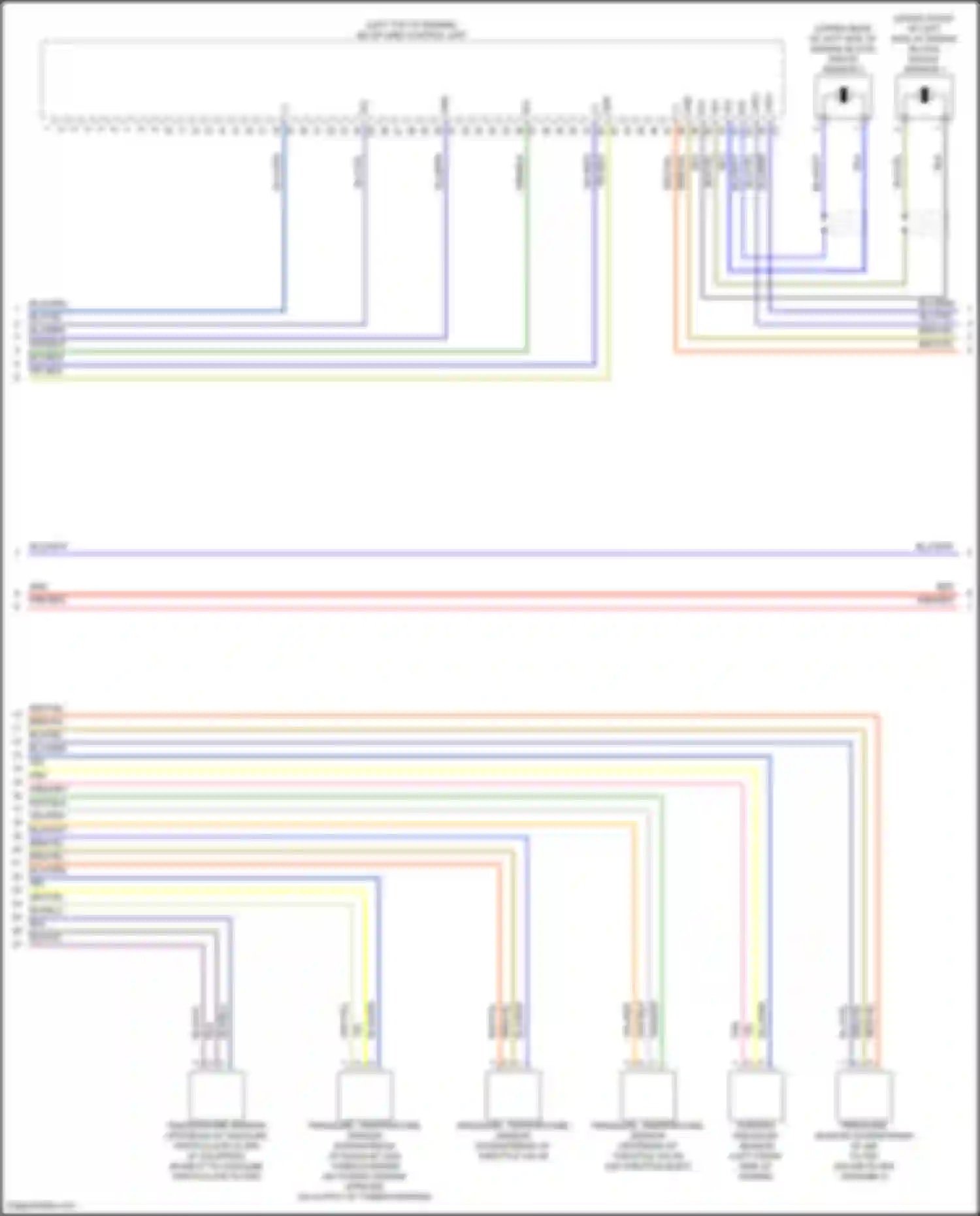 Wiring diagram pressure, temperature sensor downstream of exhaust gas turbocharger for Mercedes-Benz CLS-class AMG C257 facelift (2021-2024) (1 of 1)