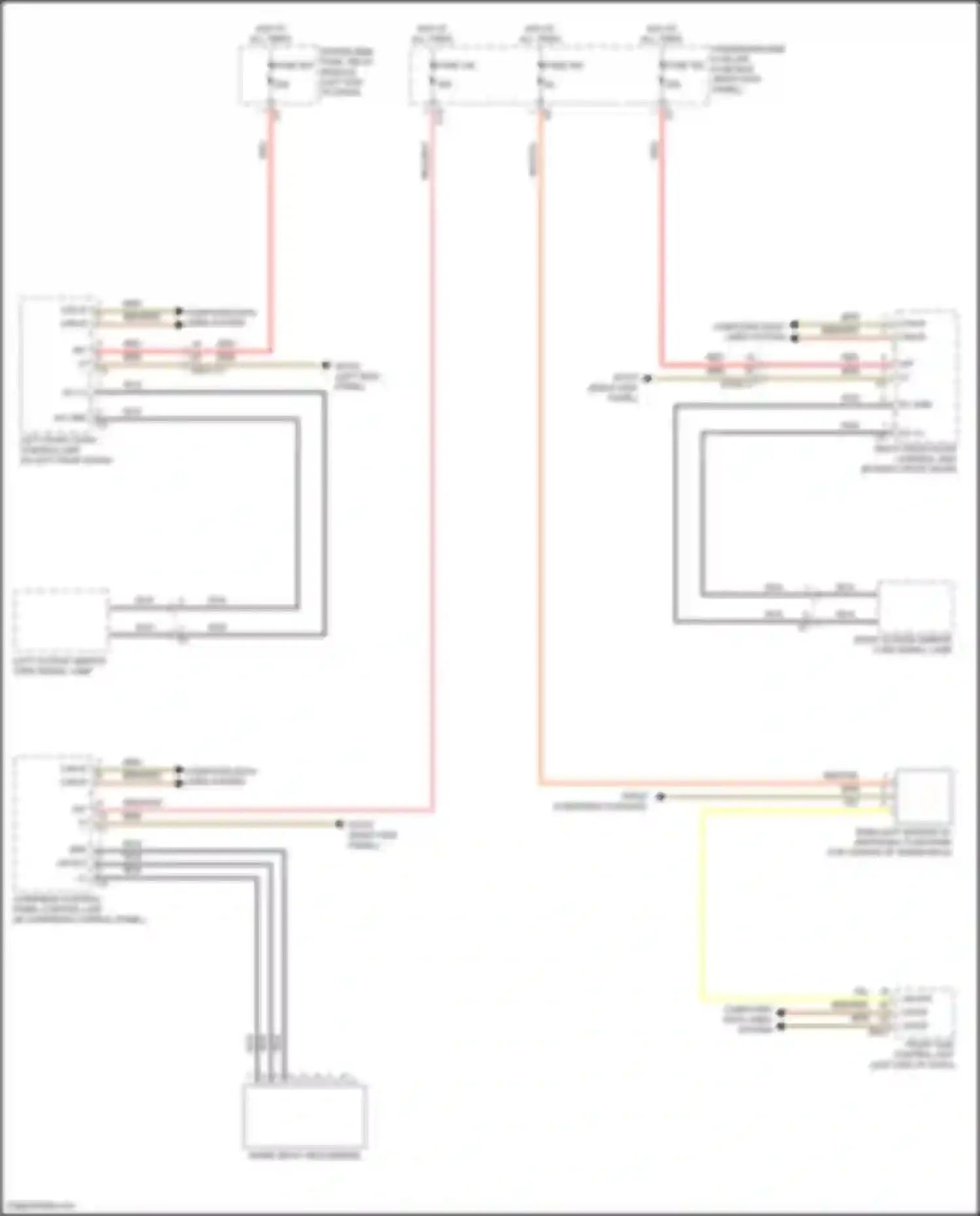 Wiring diagram right front door control unit for Mercedes-Benz CLS-class AMG C257 facelift (2021-2024) (2 of 18)