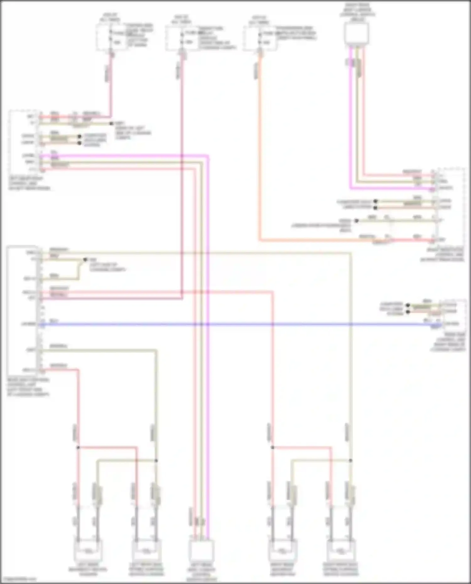 Wiring diagram right rear seat climate control switch group for Mercedes-Benz CLS-class AMG C257 facelift (2021-2024) (1 of 1)