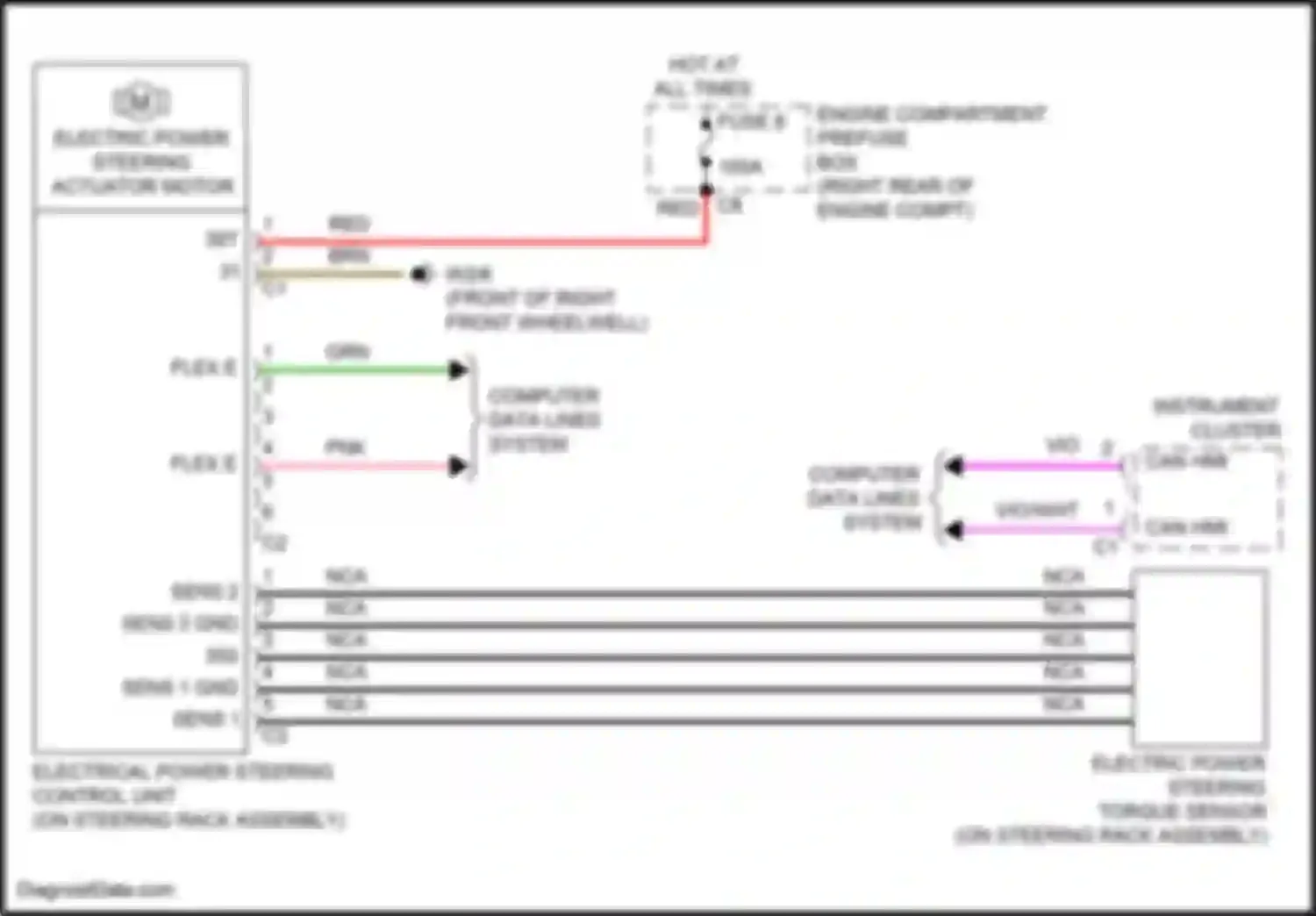 Wiring diagram sens 1 for Mercedes-Benz CLS-class AMG C257 facelift (2021-2024) (2 of 6)