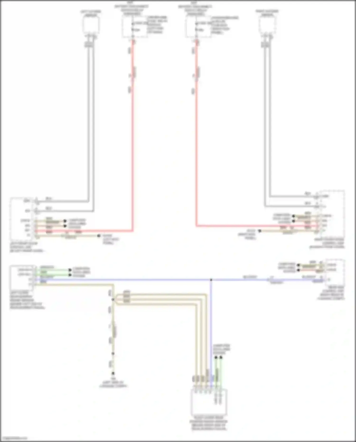 CLS-class Mercedes-Benz C257 facelift (2021-2024): Blind spot information system circuit
