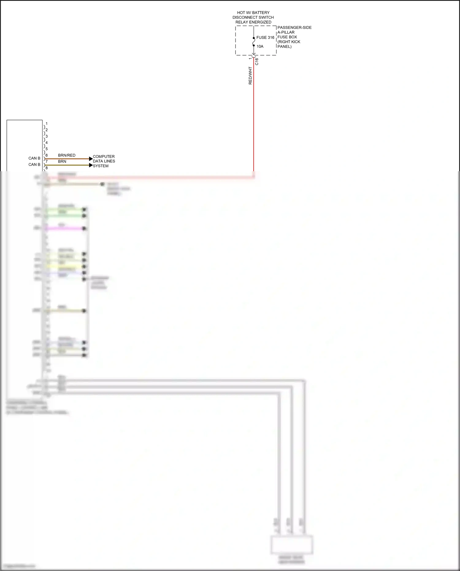 Wiring diagram computer data lines system for Mercedes-Benz CLS-class C257 facelift (2021-2024) (18 of 82)